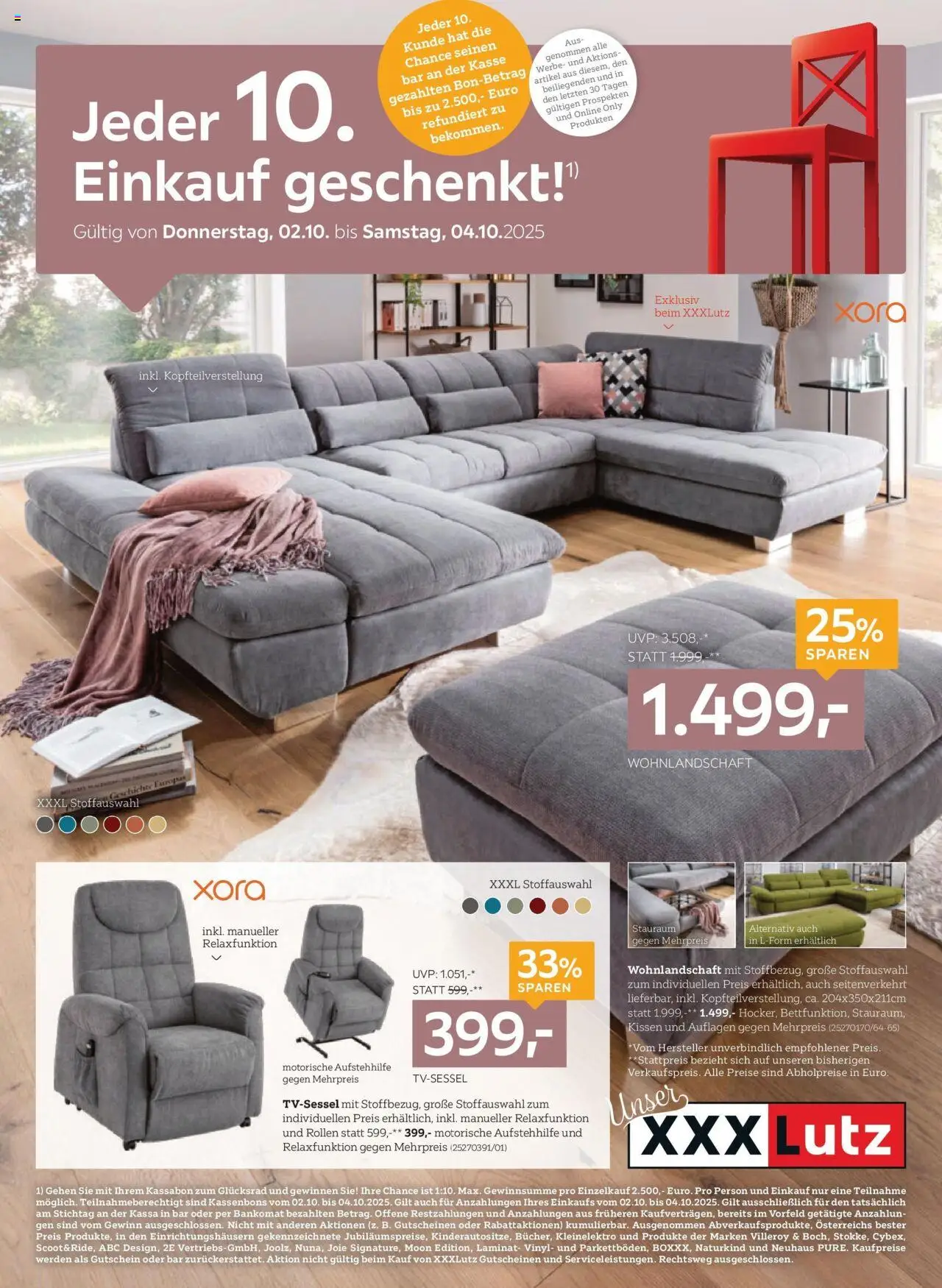 XXXLutz  Polstermöbel gültig ab 30.09.2025 | Seite: 1 | Produkte: Kissen