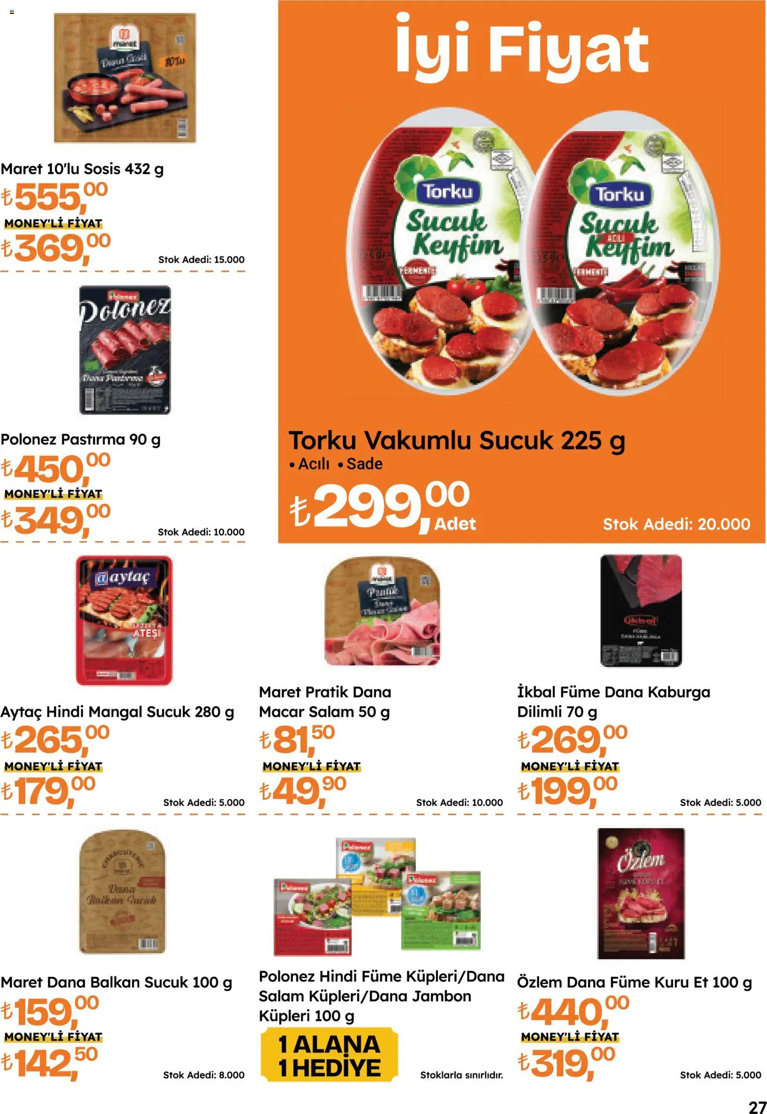Migros Katalog - Migroskop - 16.04.2026 tarihinden itibaren geçerlidir | Sayfa: 27 | Ürünler: Sosis, Hindi füme, Dana füme, Sucuk