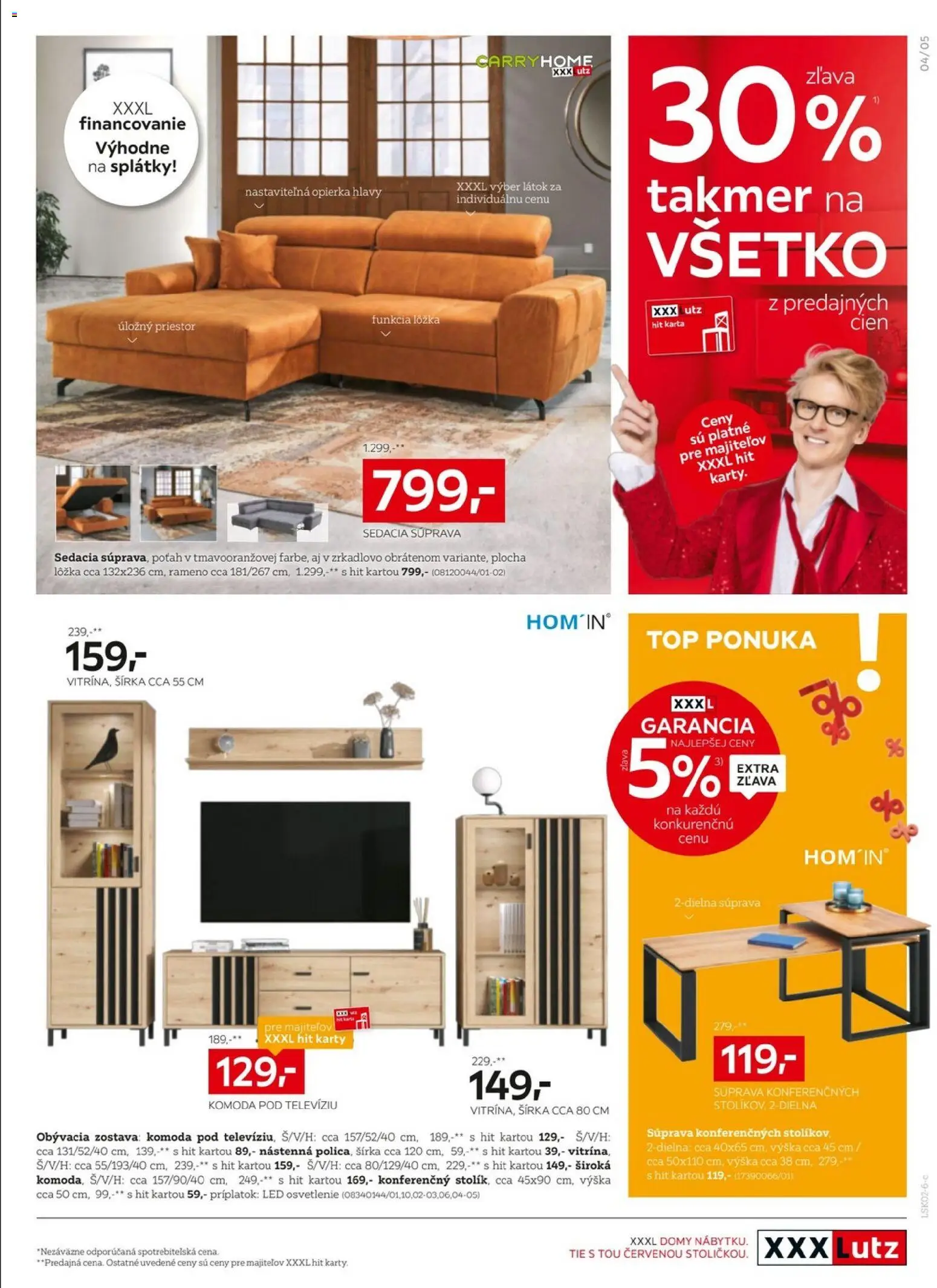 Nové XXXLutz akcie – leták je platný od 23.02.2026 | Strana: 5 | Produkty: Sedacia súprava, Led osvetlenie, Osvetlenie, Komoda