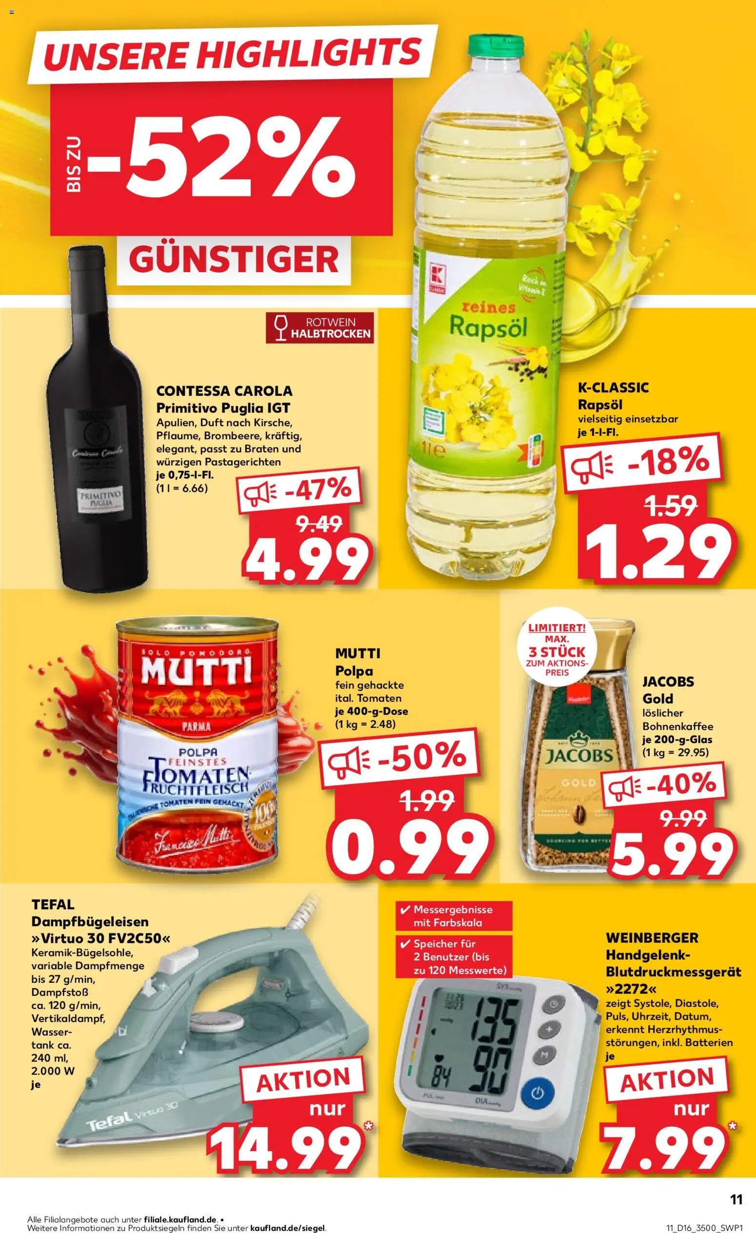 Kaufland Prospekt Jena	 – gültig ab 16.04.2026 | Seite: 11 | Produkte: Rapsöl, Duft, Wasser, Monitor