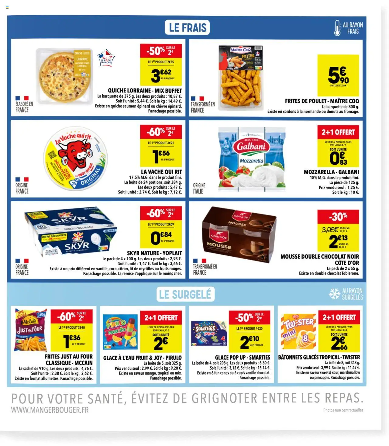  | Page: 5 | Produits: Mousse, Mozzarella, Buffet, Chocolat