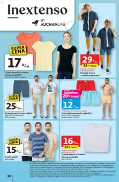 Auchan Gazetka - Pewność niskich cen Hipermarket od 24.07.2025 | Strona: 30 | Produkty: Szorty, Koszula, Karta