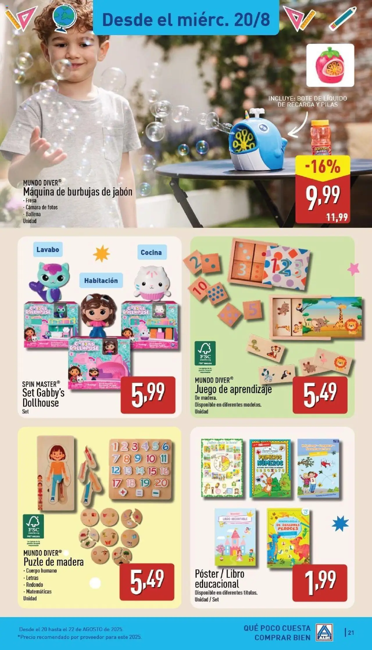 Aldi folleto Canarias │ válido desde el 18.08.2025 | Página: 21 | Productos: Jabón, Cámara, Cocina, Lavabo