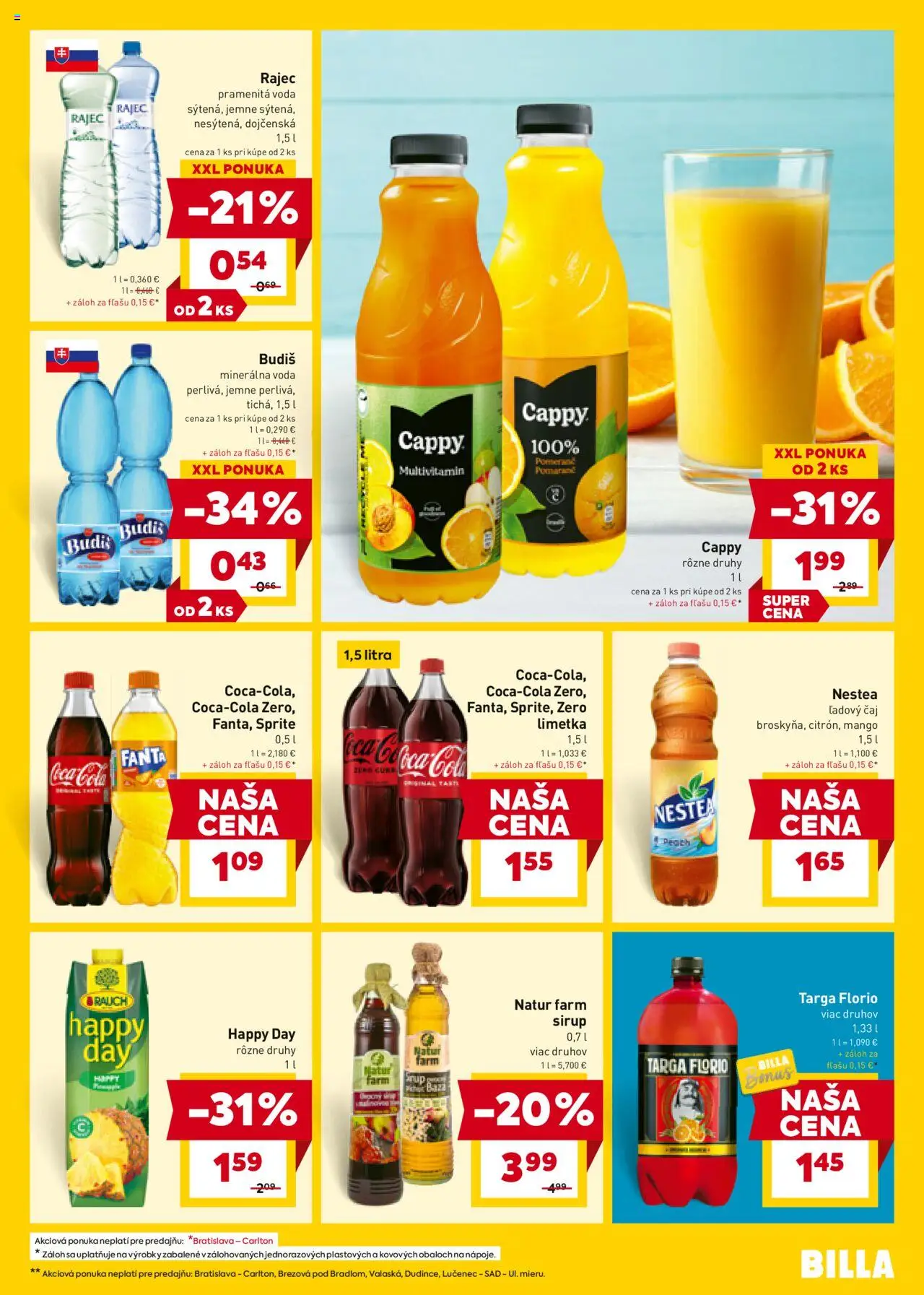 Billa leták │ platný od 09.07.2025 | Strana: 17 | Produkty: Limetka, Sprite, Voda, Cola