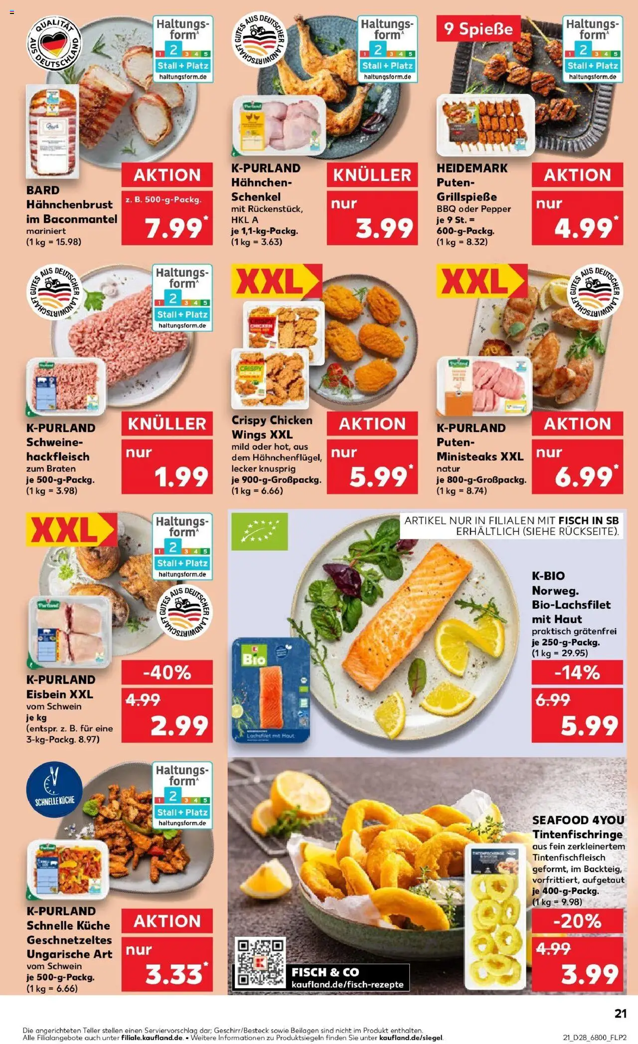 Kaufland prospekt Salzwedel	 - gültig ab dem 13.07.2025 | Seite: 36 | Produkte: Hahnchen, Küche, Spieße, Fisch