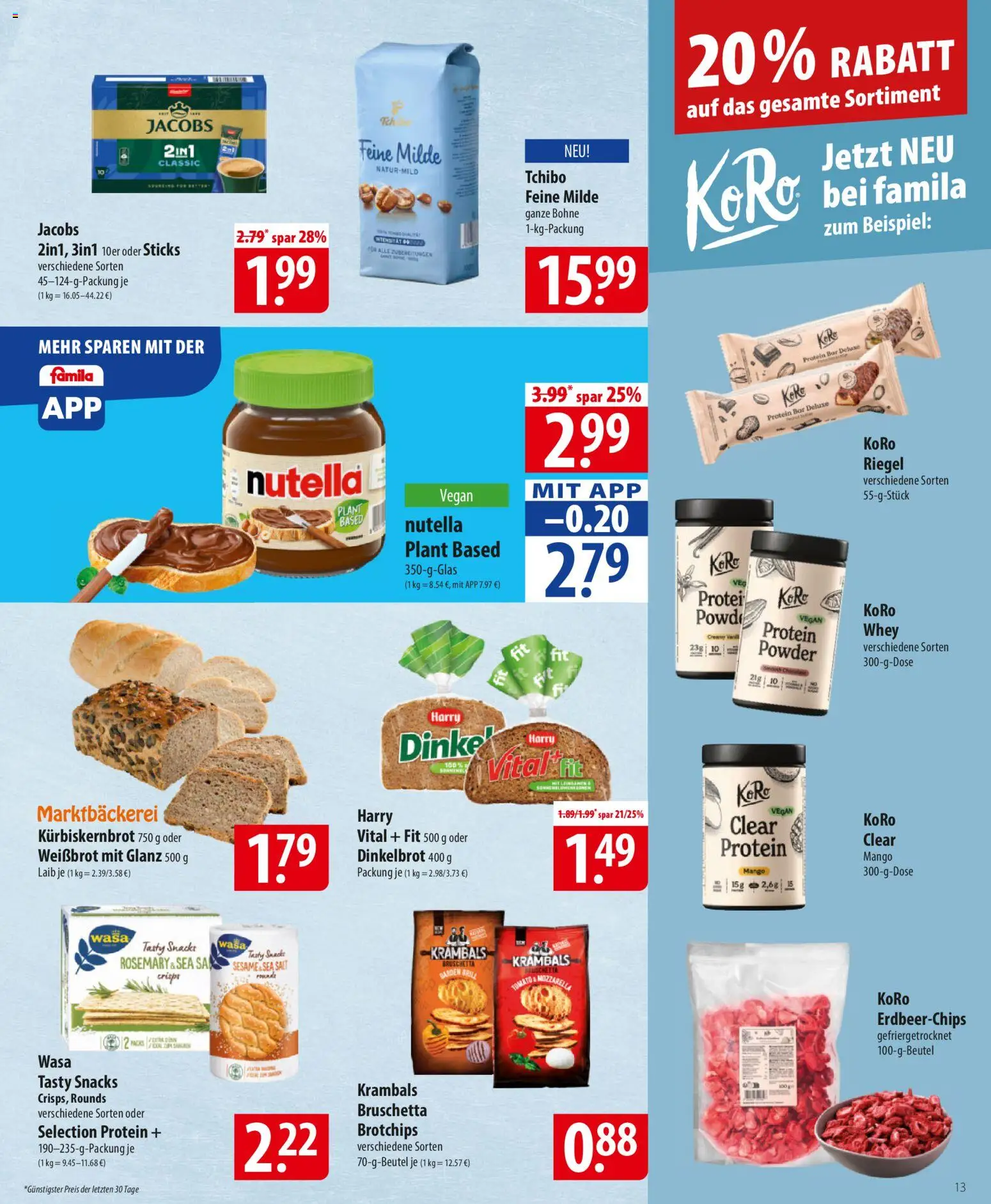 Famila Prospekt 	 – gültig ab 17.11.2025 | Seite: 13 | Produkte: Grill, Mozzarella, Nutella, Mango