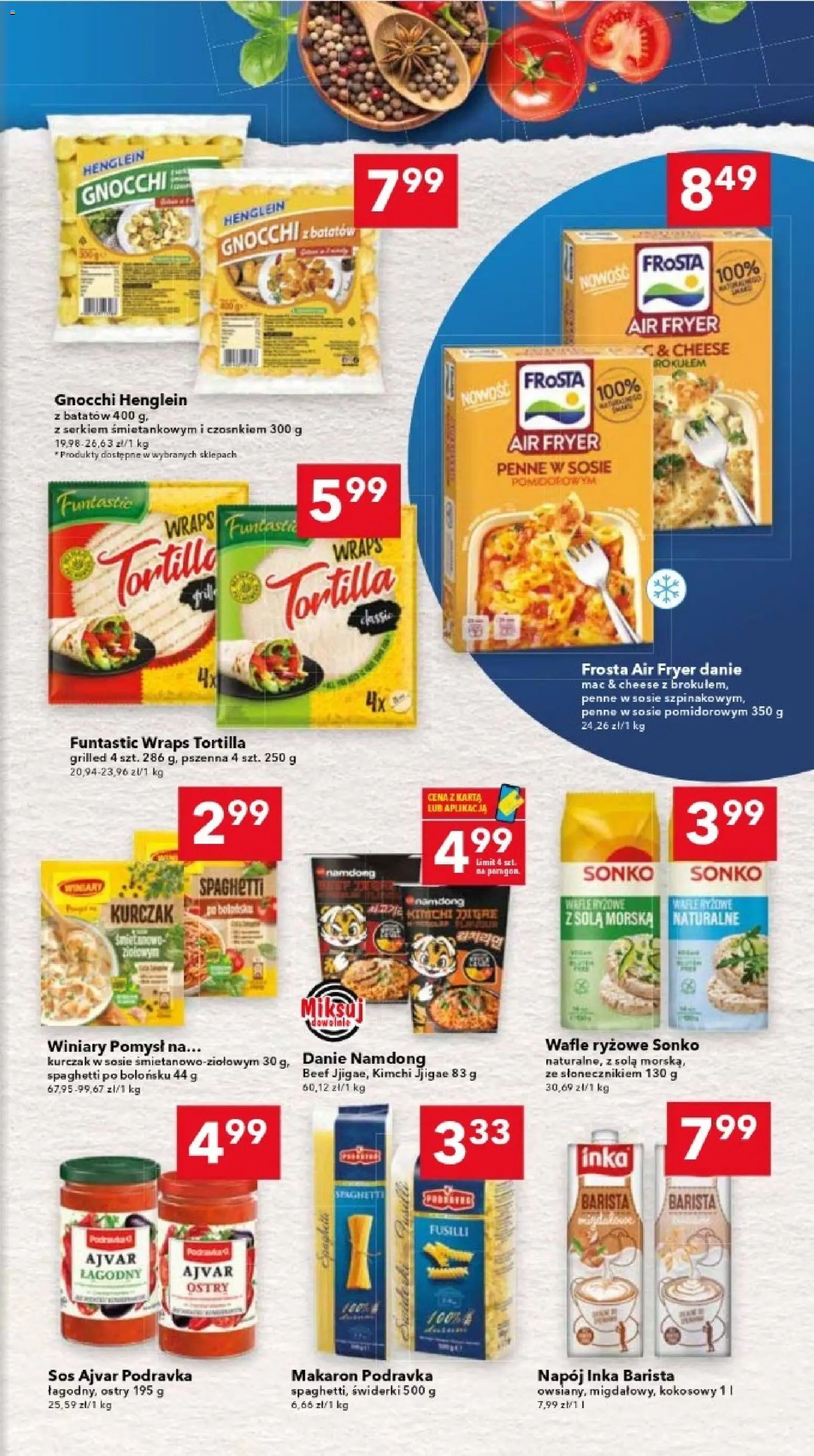 Lewiatan gazetka - Warszawa od 23.04.2026 | Strona: 9 | Produkty: Kurczak, Penne, Tortilla, Makaron