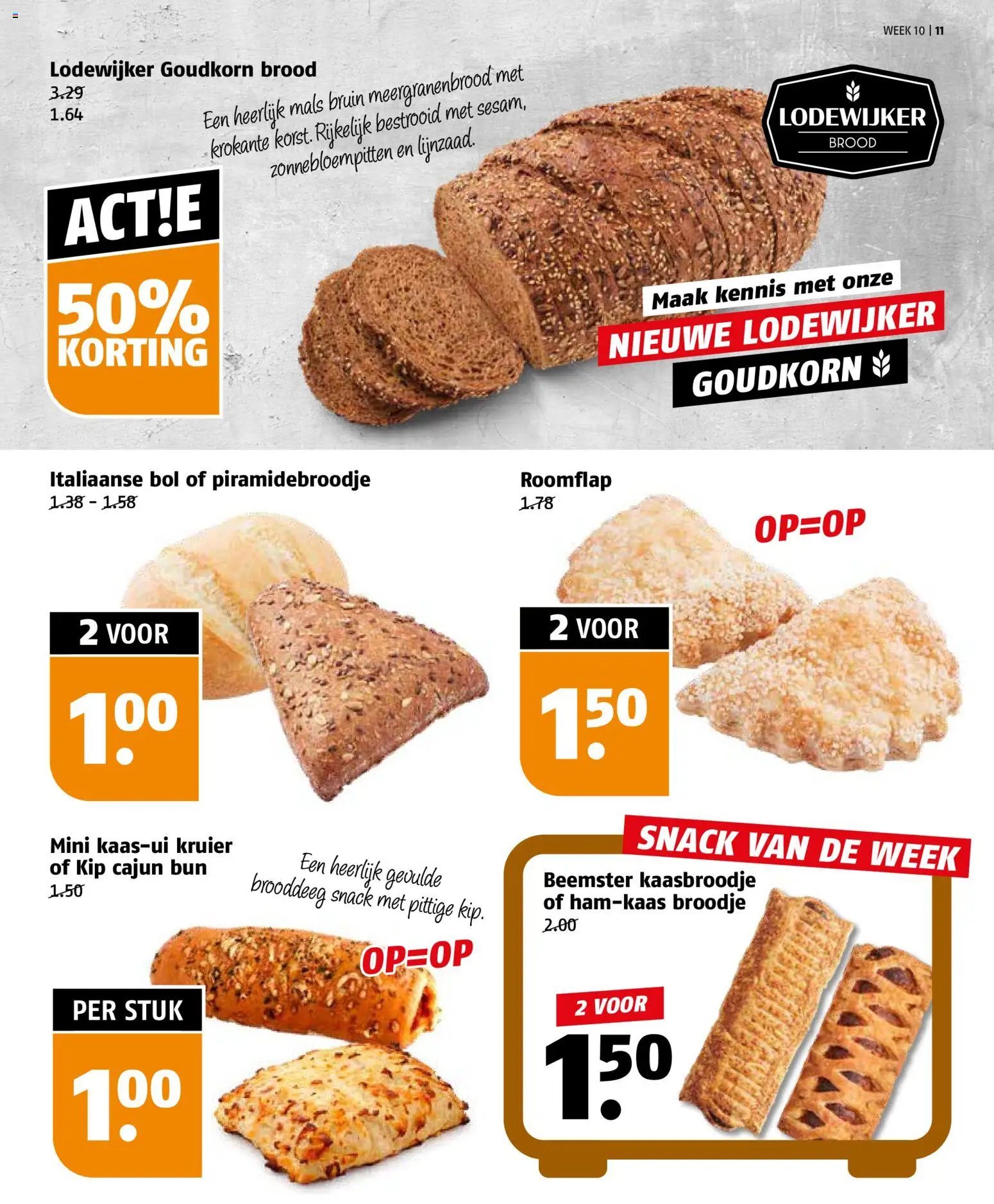 {H1} | Pagina: 11 | Producten: Brood, Broodje, Bol, Kip