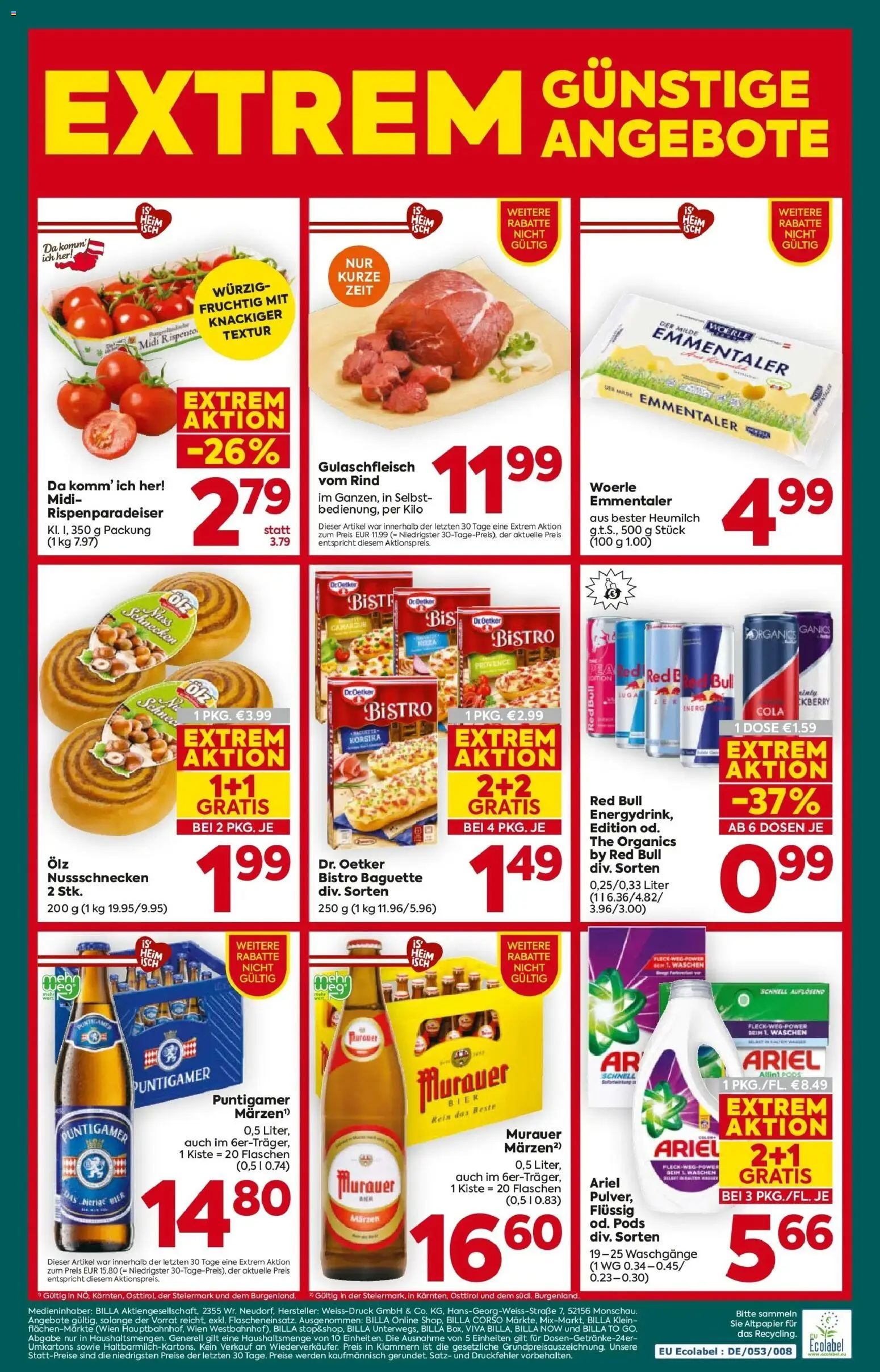 Billa Plus Flugblatt - Steiermark gültig ab 23.04.2026 | Seite: 16 | Produkte: Jääkaappipakastin, Bier