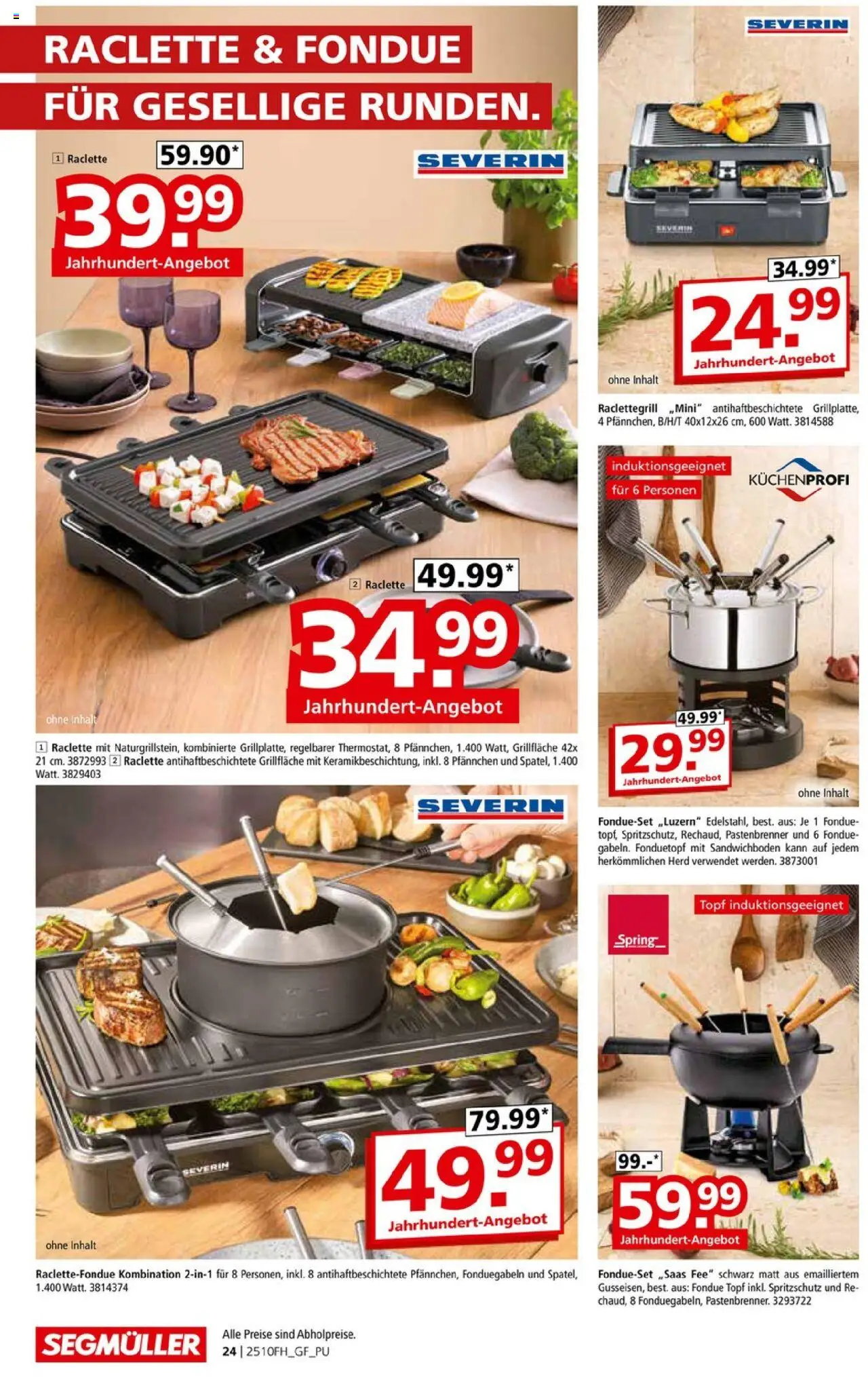 Segmüller Prospekt 	 – gültig ab 18.10.2025 | Seite: 38 | Produkte: Herd, Raclette, Fondue