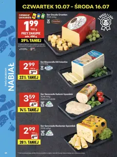 Delikatesy Centrum Gazetka od 10.07.2025 | Strona: 24 | Produkty: Delikatesy, Ser, Salami, Mozzarella