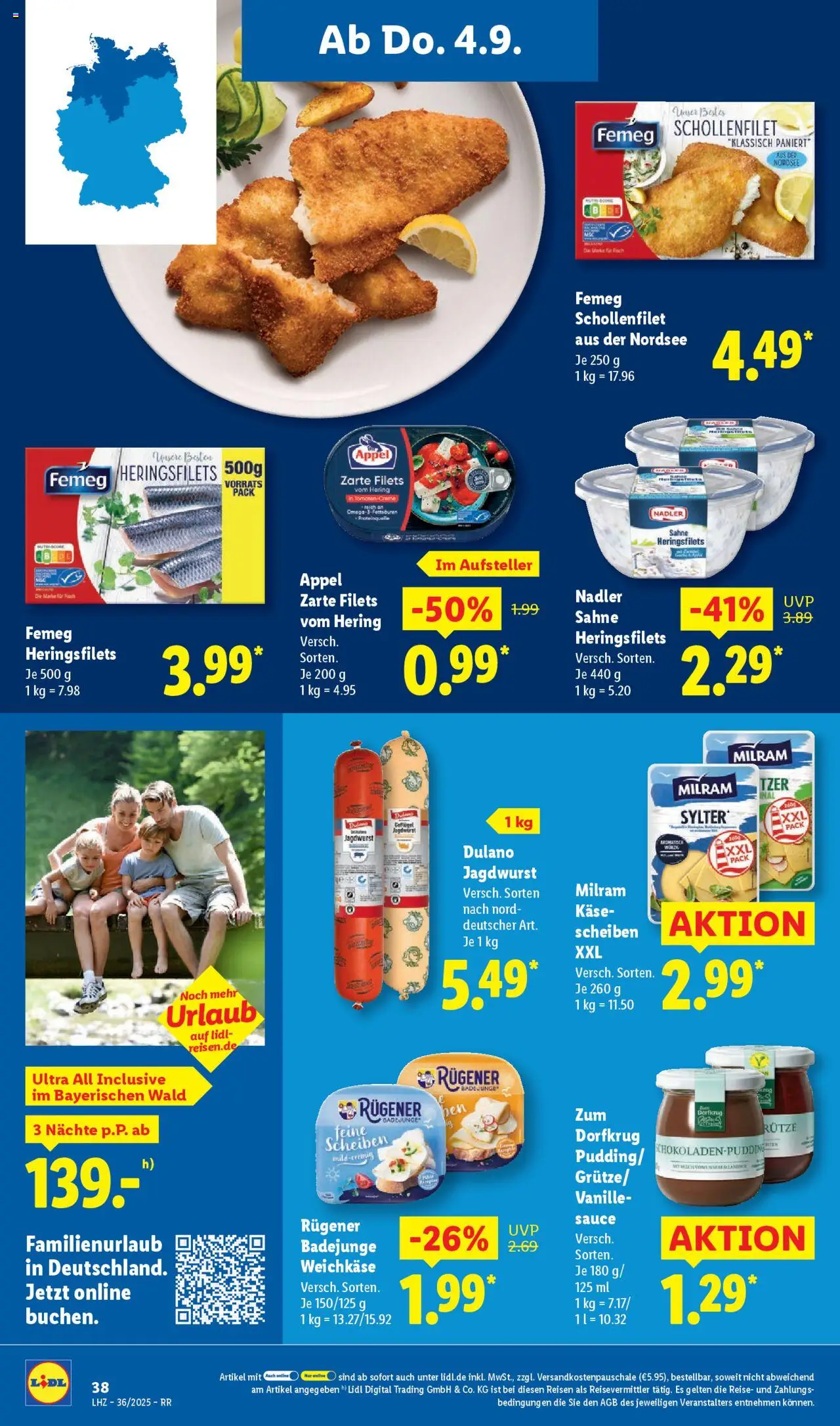 Lidl Prospekt Bestwig	 - gültig ab dem 01.09.2025 | Seite: 54 | Produkte: Käse, Fisch, Milram, Sahne