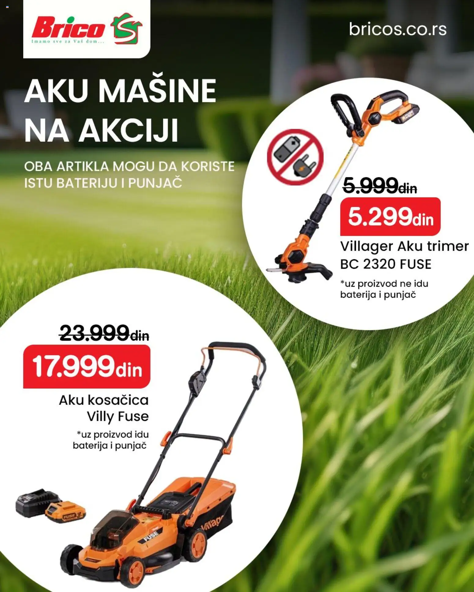 Brico S katalog - važi od 25.04.2026 | Strana: 4 | Proizvode: Baterija, Trimer