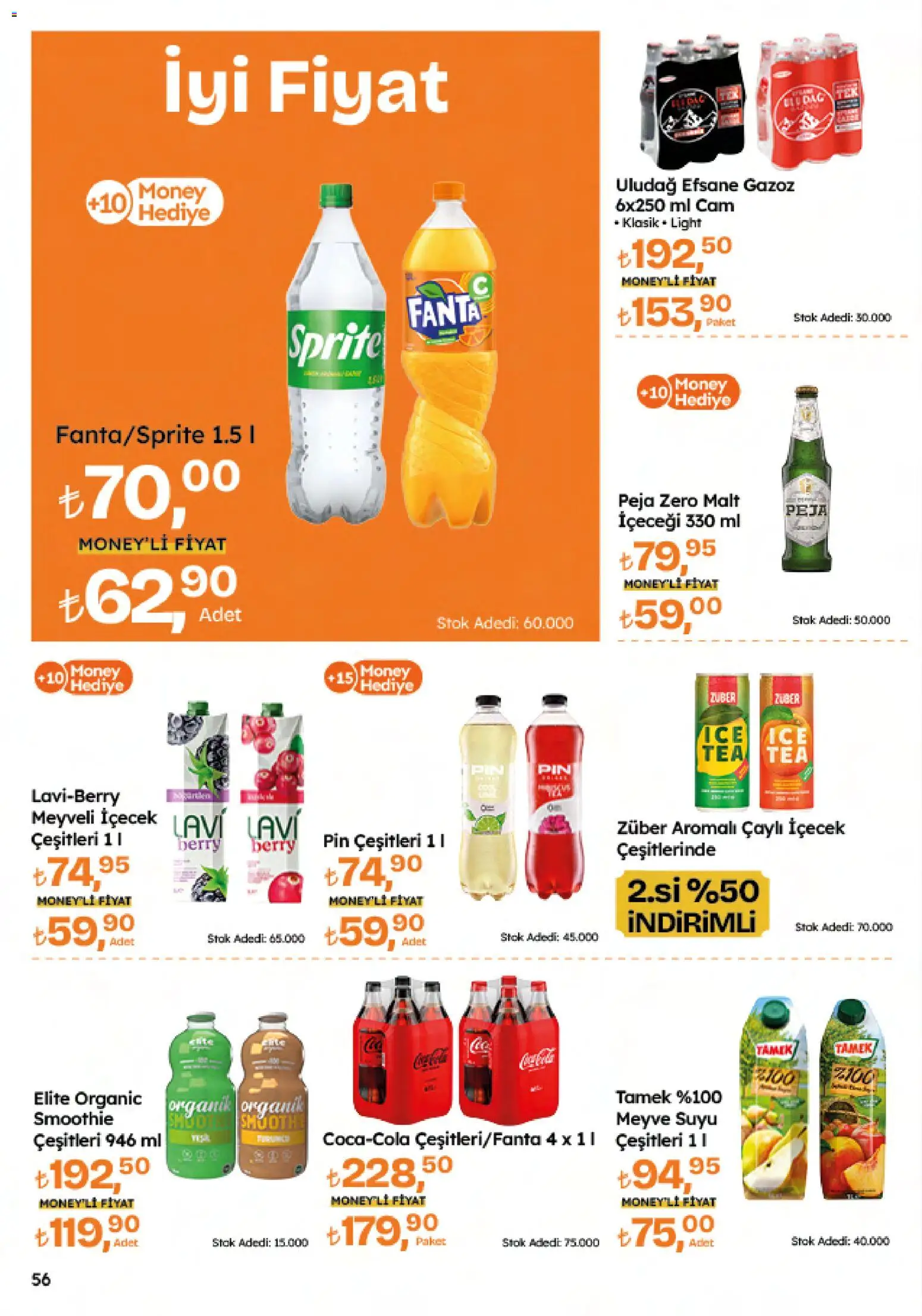 Migros Katalog - 5M Migroskop Dijital - 29.01.2026 tarihinden itibaren geçerlidir | Sayfa: 56 | Ürünler: Meyve suyu, Meyve, Fanta, Sprite