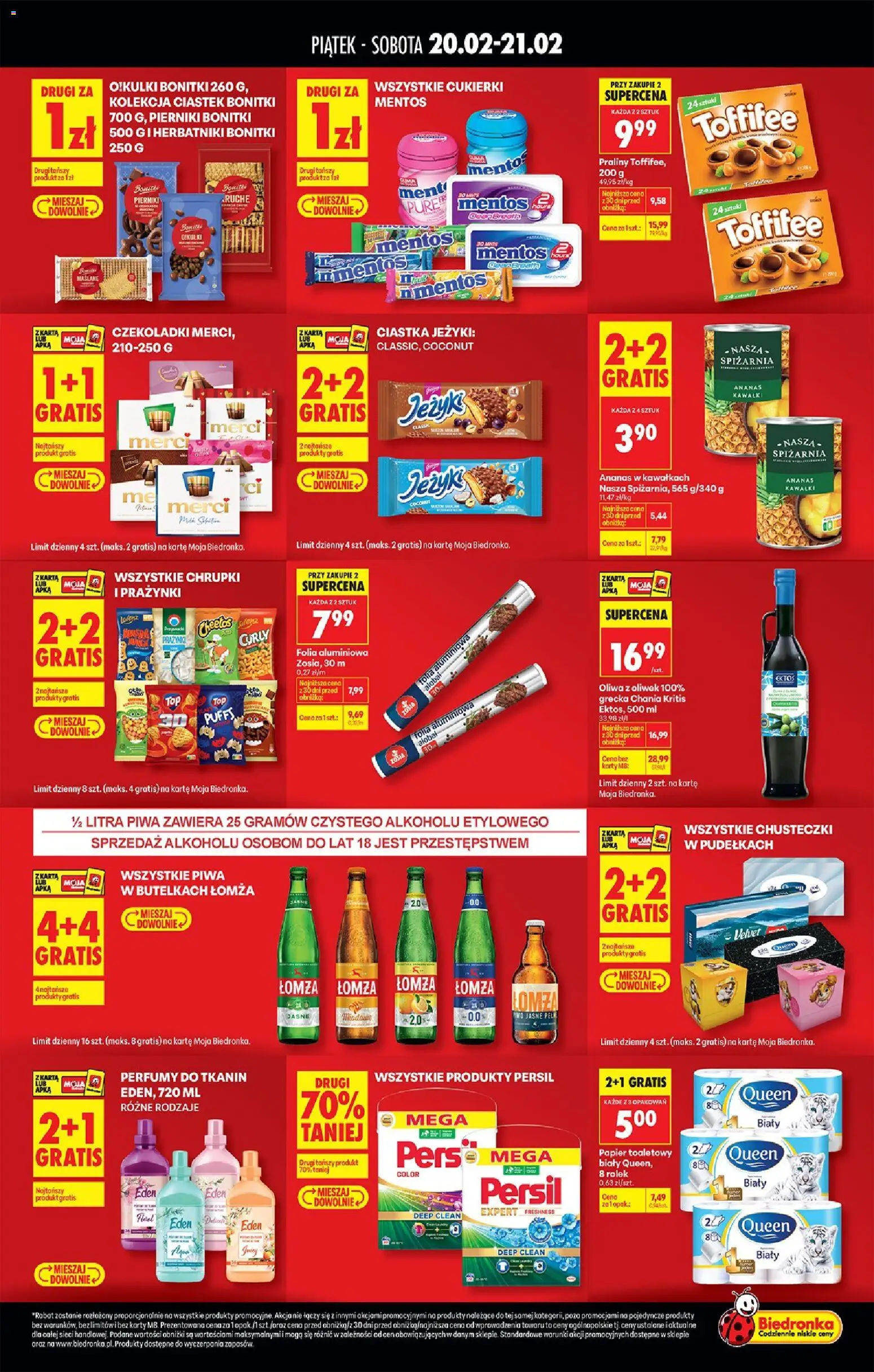 Biedronka Polsko leták - Tani weekend od 20.02.2026 | Strana: 2 | Produkty: Toffifee, Merci, Velvet, Alobal