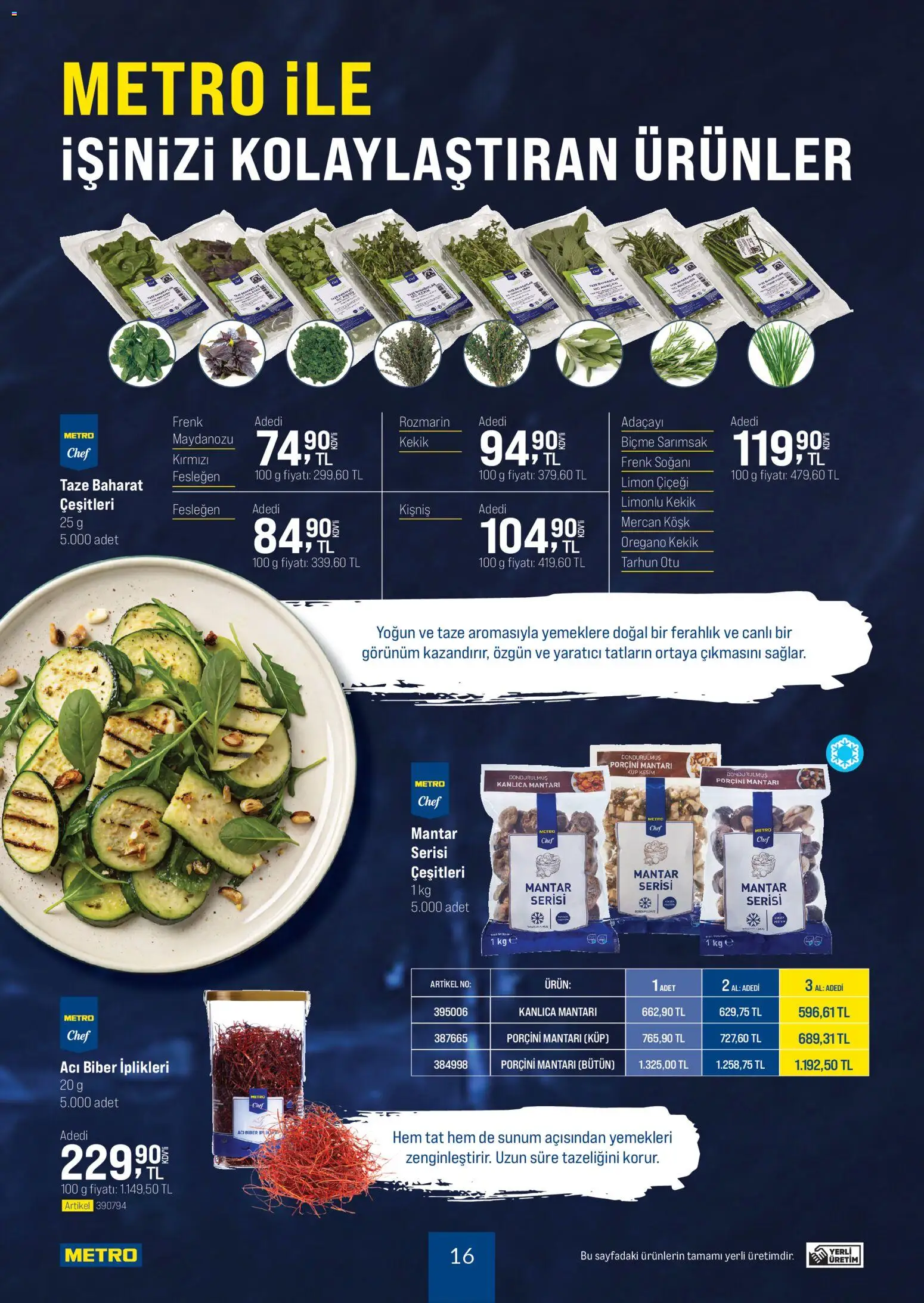 Metro - Dünya Mutfakları - 07.01.2026 tarihinden itibaren geçerlidir | Sayfa: 16 | Ürünler: Fesleğen, Biber, Limon, Kekik