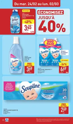Aldi - Prévisualisation de Aldi - Catalogue de la semaine 9 valide à partir de 24.02.2026 | Page: 20 | Produits: Lenor, Lenor adoucissant, Soupline, Adoucissant