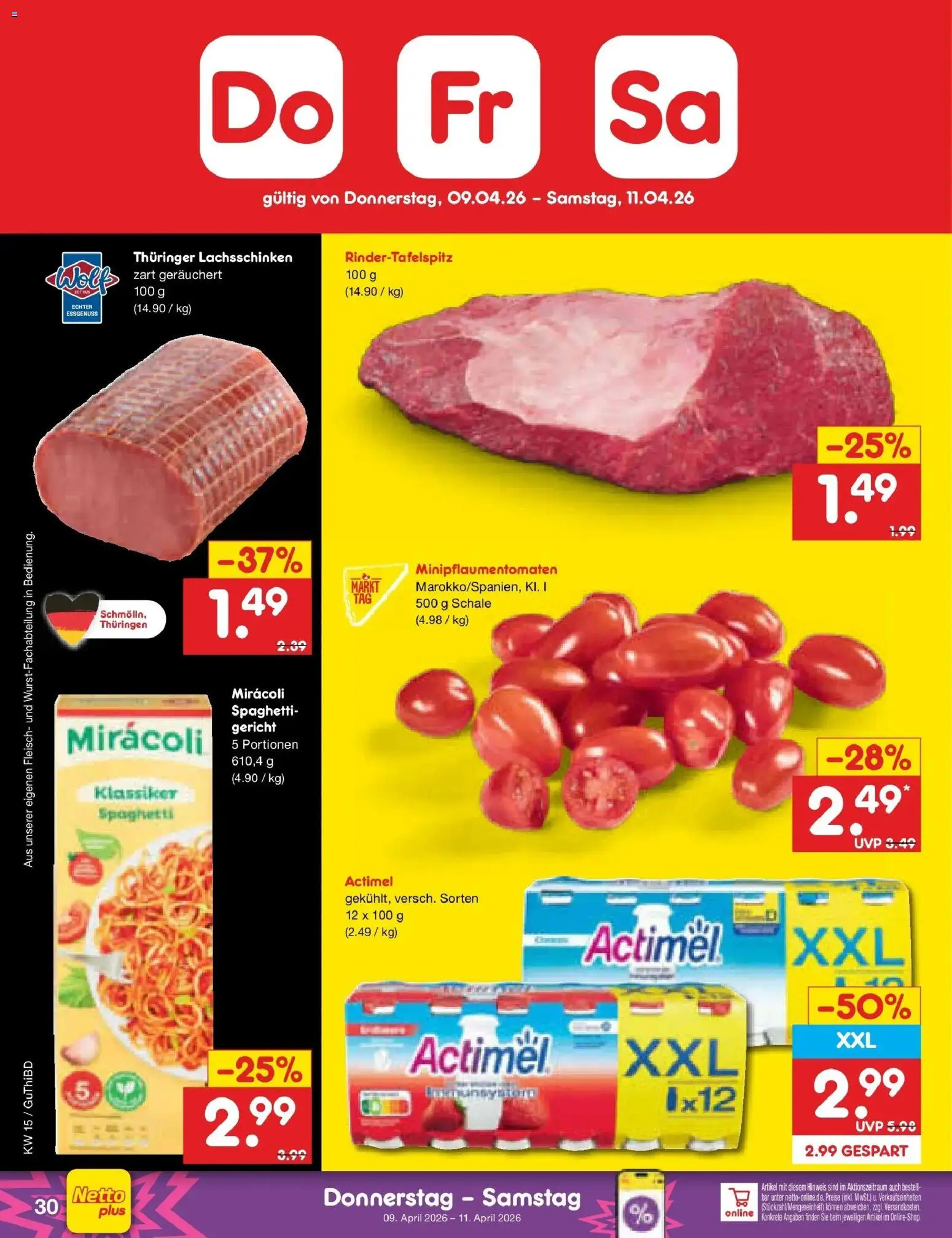 Netto Marken-Discount Prospekt Augustusburg	 – gültig ab 05.04.2026 | Seite: 46 | Produkte: Actimel, Fleisch