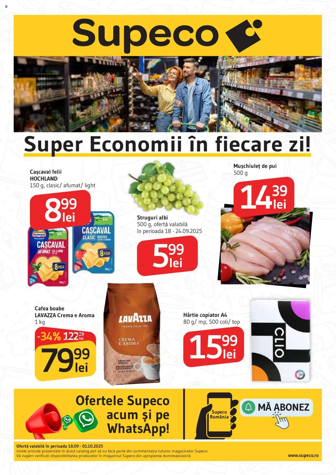 Noul catalog Supeco – valabil de la 18.09.2025 | Pagină: 1 | Produse: Struguri, Hacıyatmaz Kedi Oyuncağı, Cașcaval, Cafea