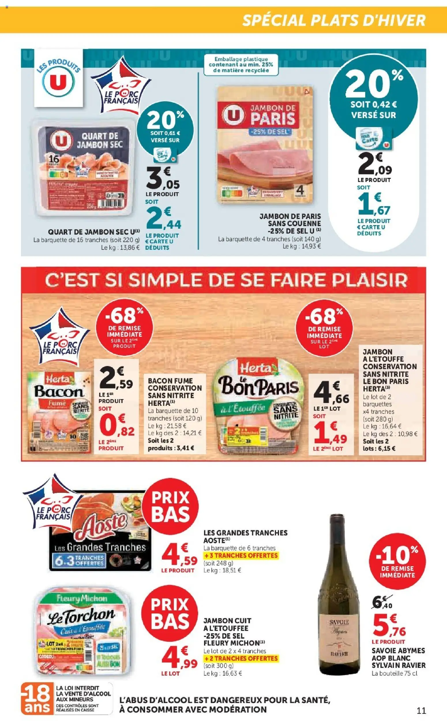 {H1} | Page: 11 | Produits: Torchon, Sel, Jambon, Porc