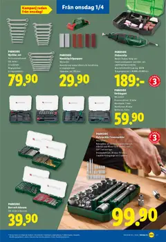 Lidl erbjudanden - Förhandsvisning av reklamblad från butik Lidl aktuell från 01.04.2026 | Sida: 25 | Produkter: Borr, Set