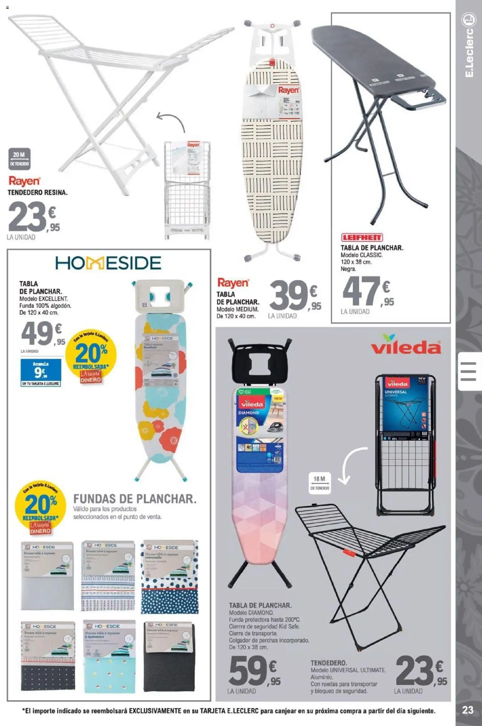 E.Leclerc folleto │ válido desde el 07.01.2026 | Página: 23 | Productos: Tendedero, Funda