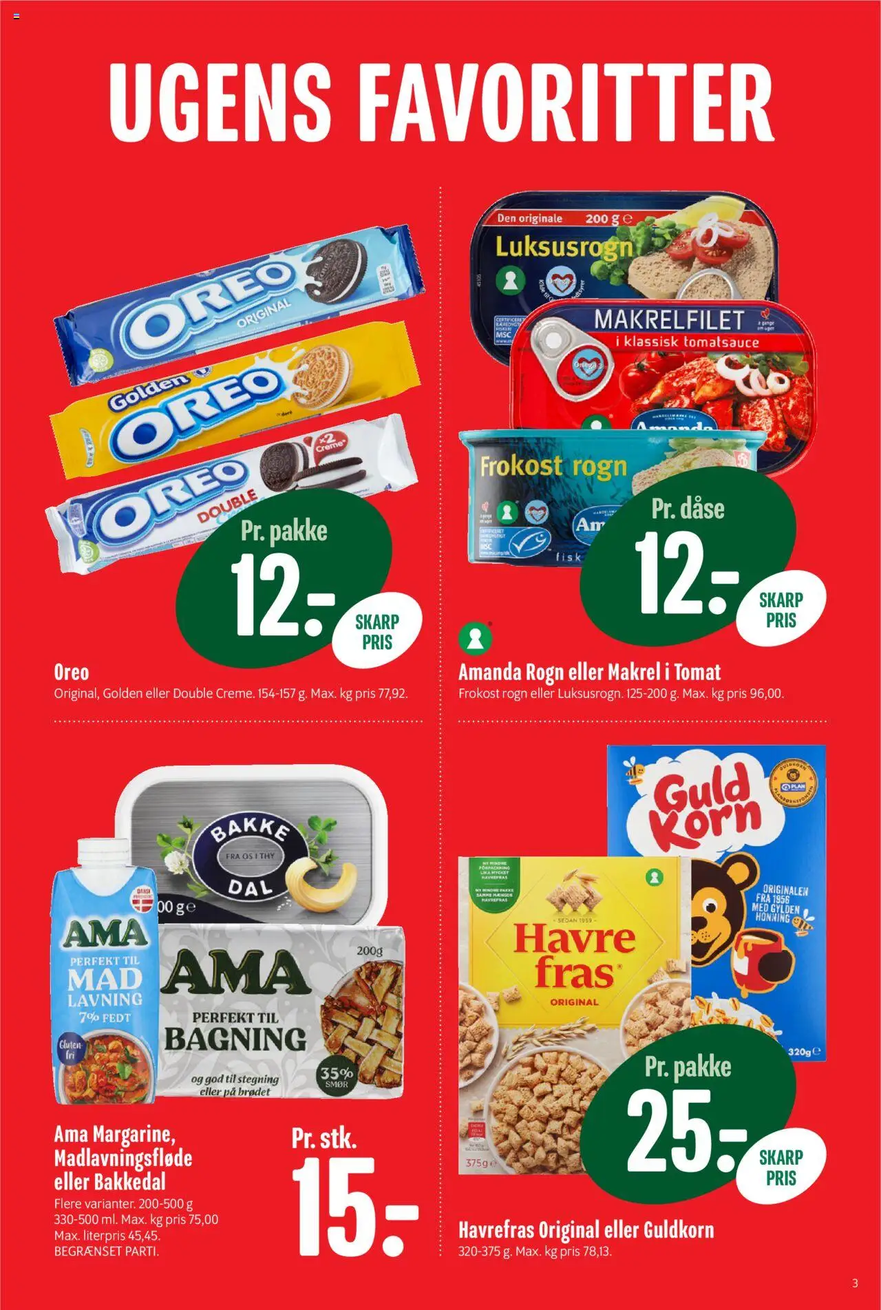 Min Købmand tilbudsavis – gyldig fra 03.10.2025 | Side: 3 | Produkter: Fisk, Makrel, Honning, Oreo