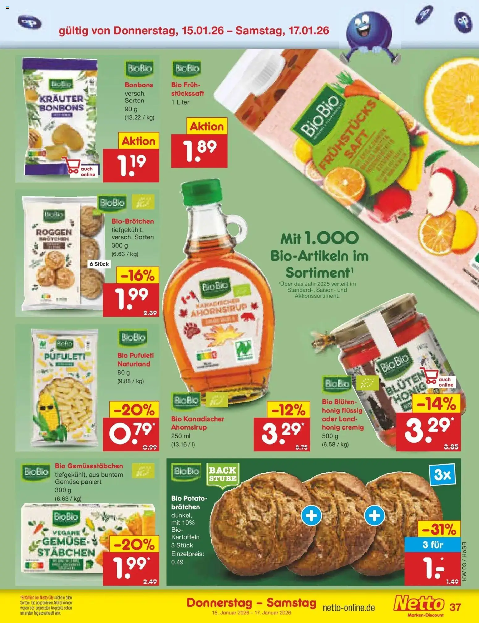 Netto Marken-Discount prospekt Hannover	 – gültig ab 12.01.2026 | Seite: 47 | Produkte: Kartoffeln, Gemüse, Saft