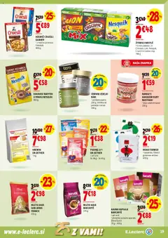 Novi E.leclerc katalog ponudbe – veljaven od 17.09.2025 | Stran: 19 | Izdelki: Moka, Namaz, Kavne kapsule, Kosmici