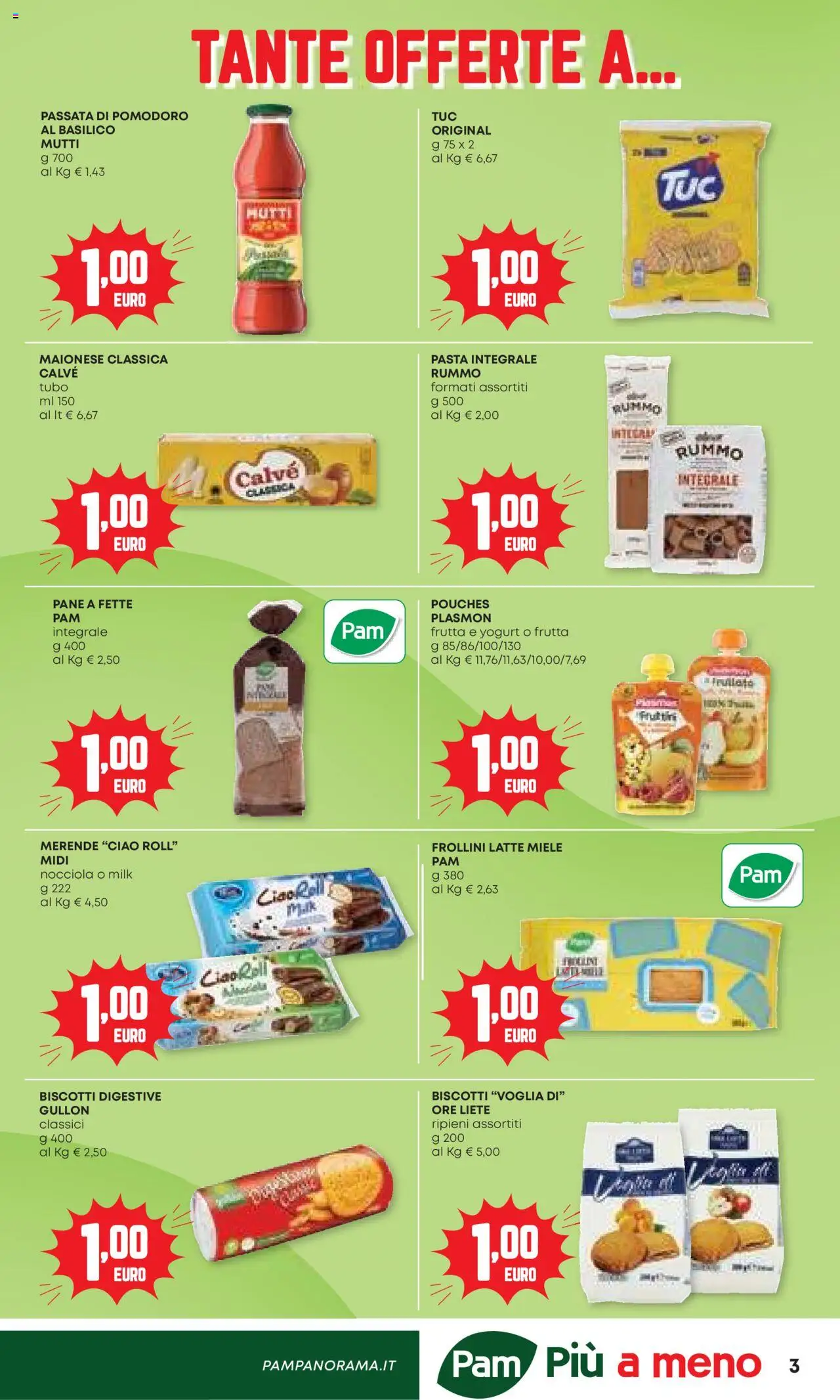 Volantino Panorama del 25.09.2025 | Pagina: 3 | Prodotti: Pane, Maionese, Pomodoro, Pasta
