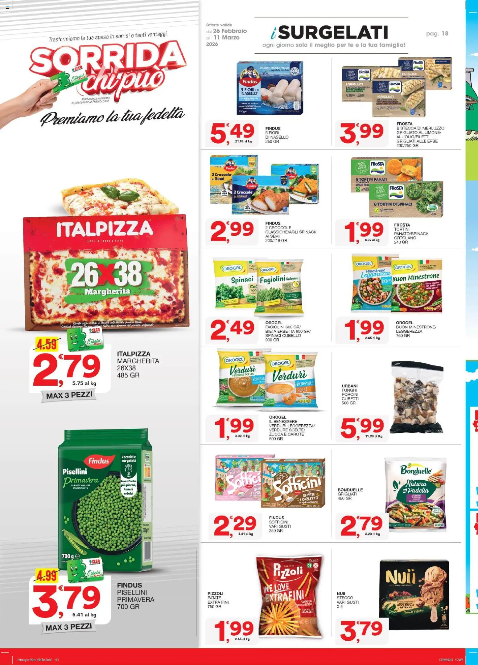 Volantino SISA del 26.02.2026 | Pagina: 18 | Prodotti: Tè, Patate, Carote, Nasello