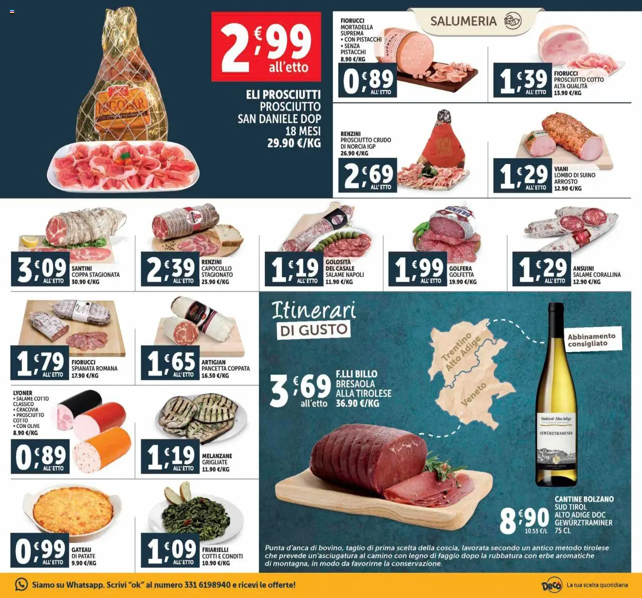 Volantino Decò del 12.09.2025 | Pagina: 3 | Prodotti: Arrosto, Suino, Prosciutto, Pistacchi