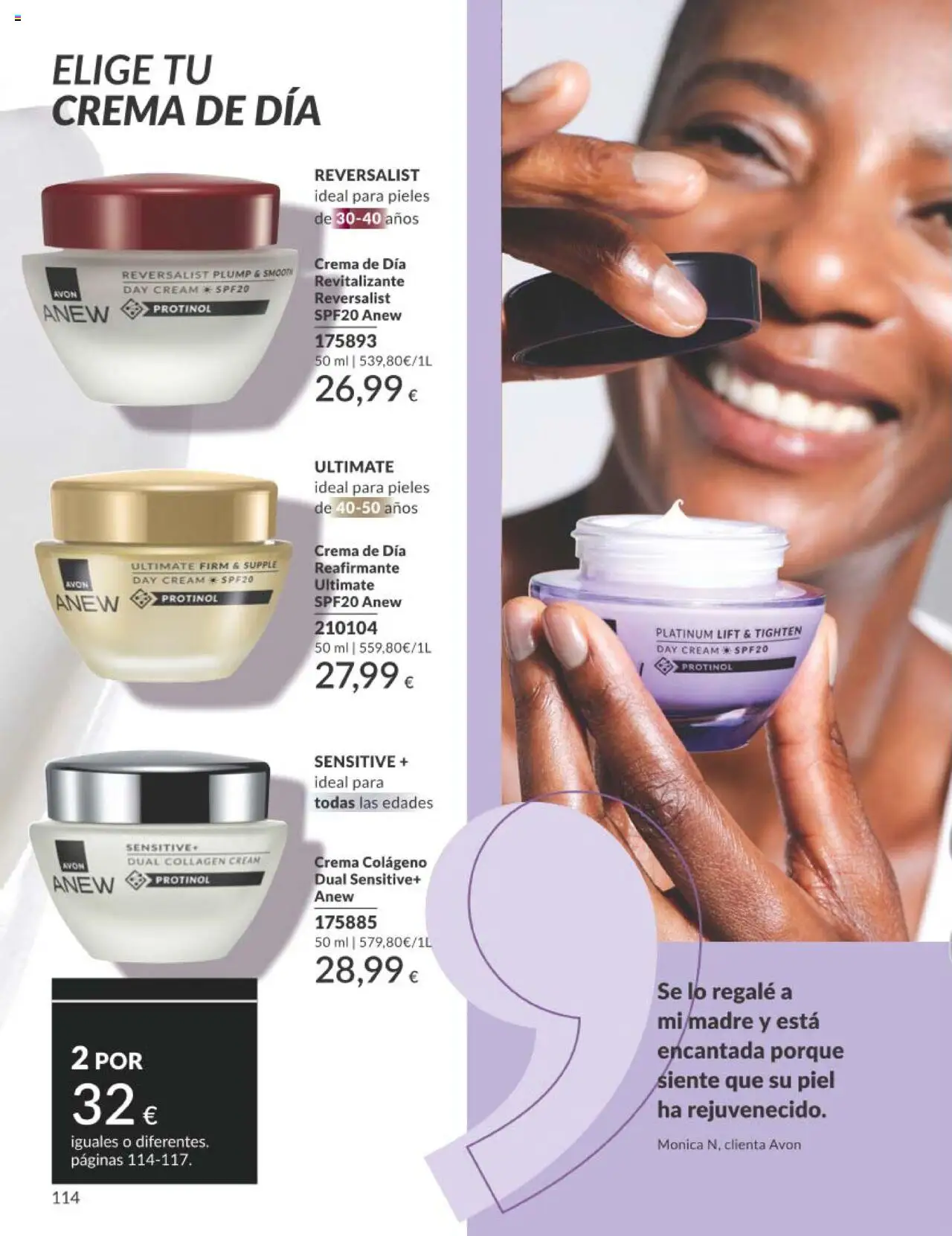 Catálogo AVON campaña 7 │ válido desde el 01.07.2025 | Página: 114 | Productos: Crema, Crema de día