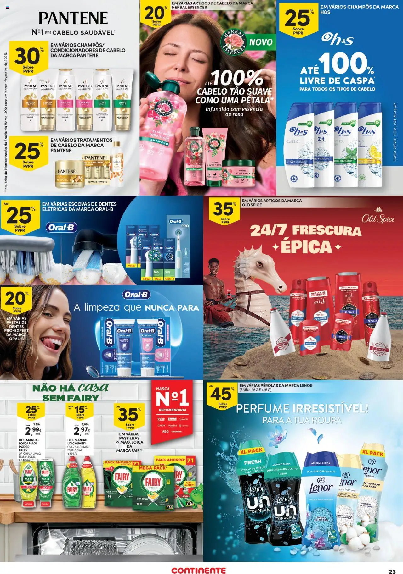 Continente - Açores │ válido de 18.09.2025 | Página: 23 | Produtos: Máquina de lavar, Perfume, Algodão, Shampoo