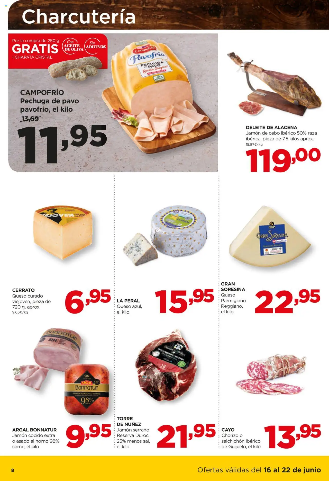 Alimerka folleto Asturias │ válido desde el 16.06.2025 | Página: 8 | Productos: Jamón serrano, Aceite, Jamón cocido, Horno