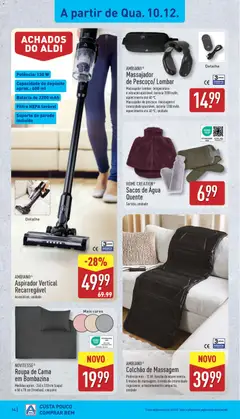Pré-visualização Aldi folheto válido de 08.12.2025 | Página: 14 | Produtos: Agua, Massajador, Aspirador, Roupa de cama