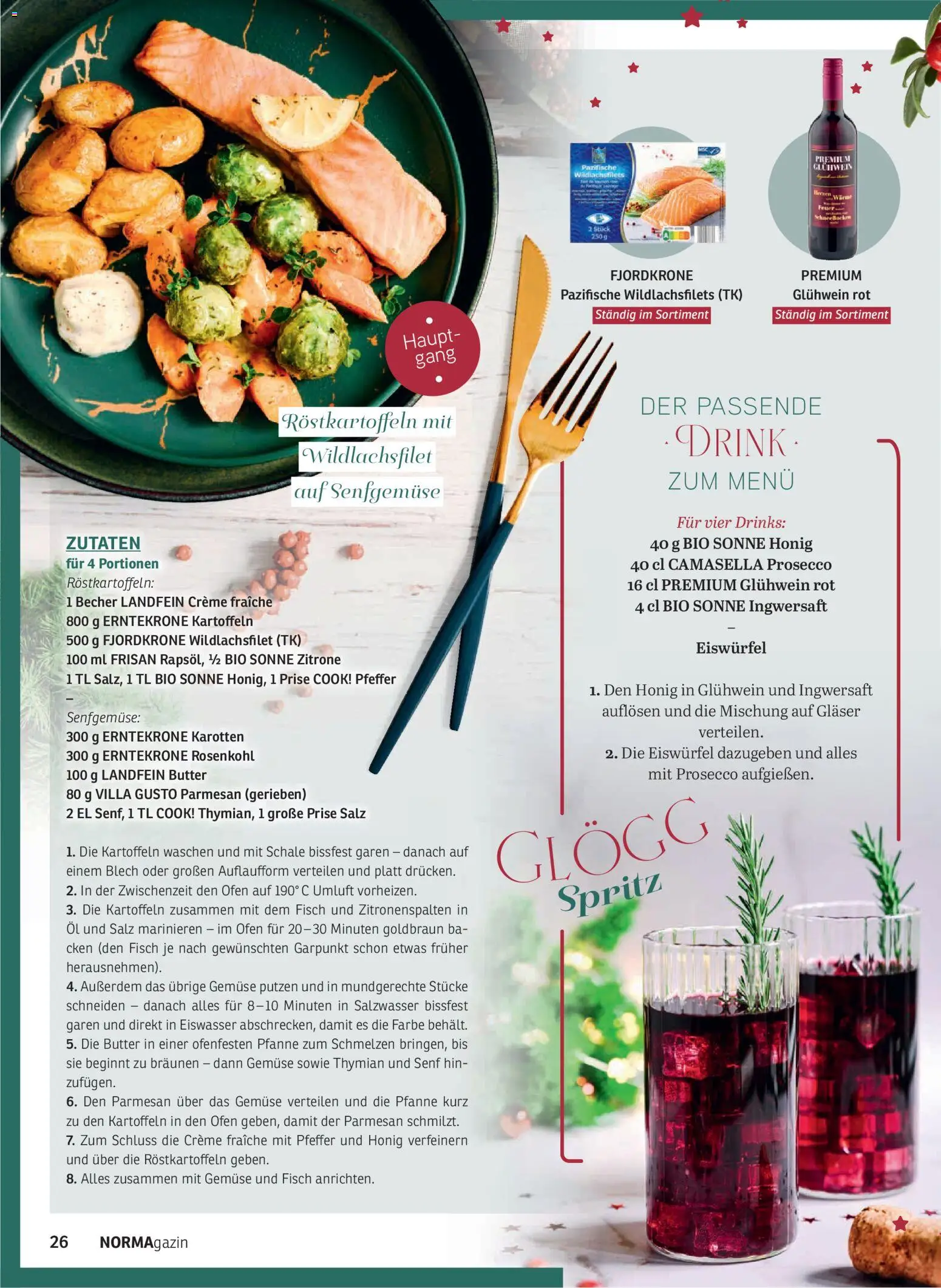 Norma NORMAgazin November/Dezember 2025 – gültig ab 01.11.2025 | Seite: 26 | Produkte: Ofen, Fisch, Gemüse, Salz