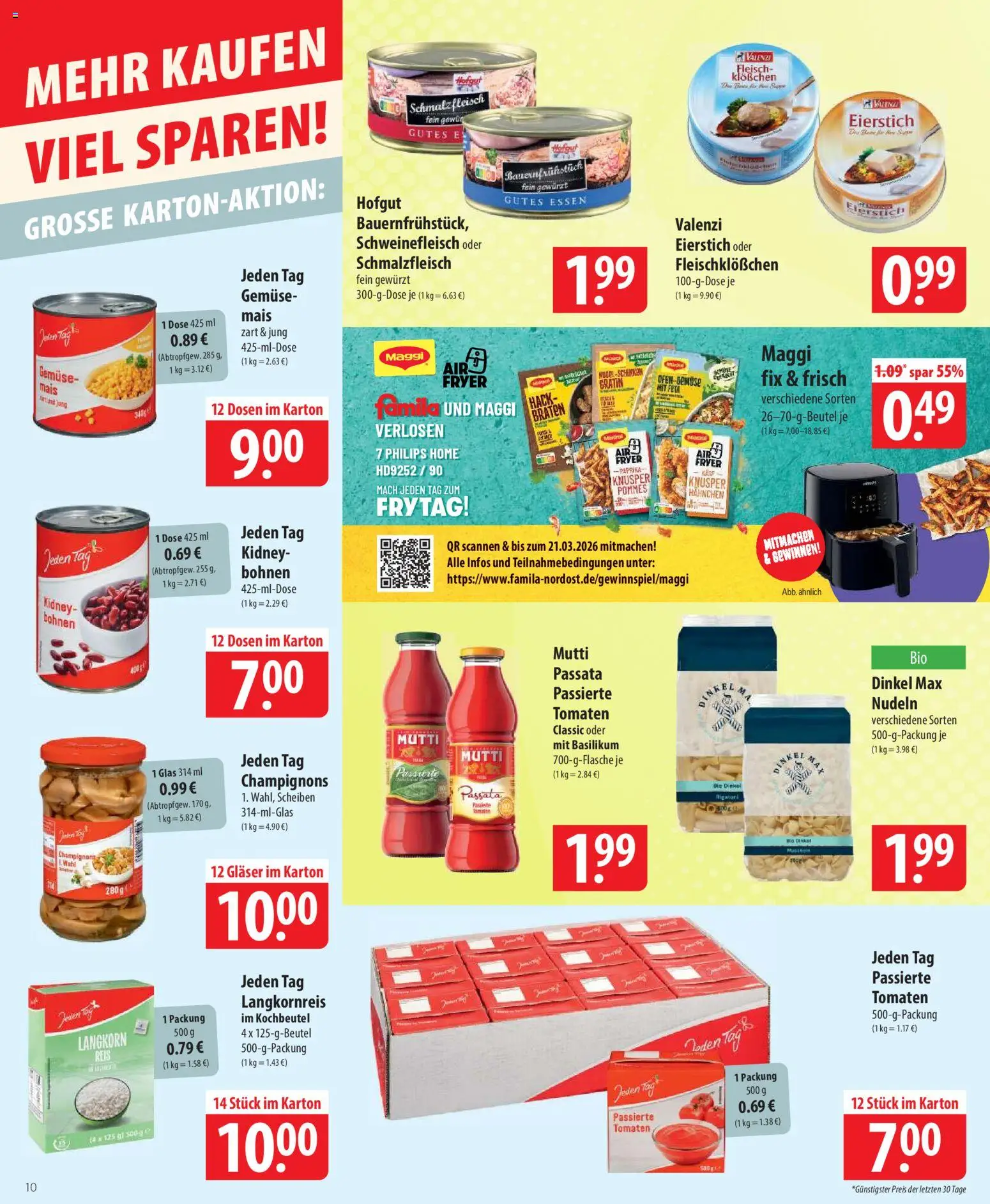 Famila Prospekt 	 – gültig ab 09.03.2026 | Seite: 10 | Produkte: Philips, Maggi, Paprika, Schweinefleisch