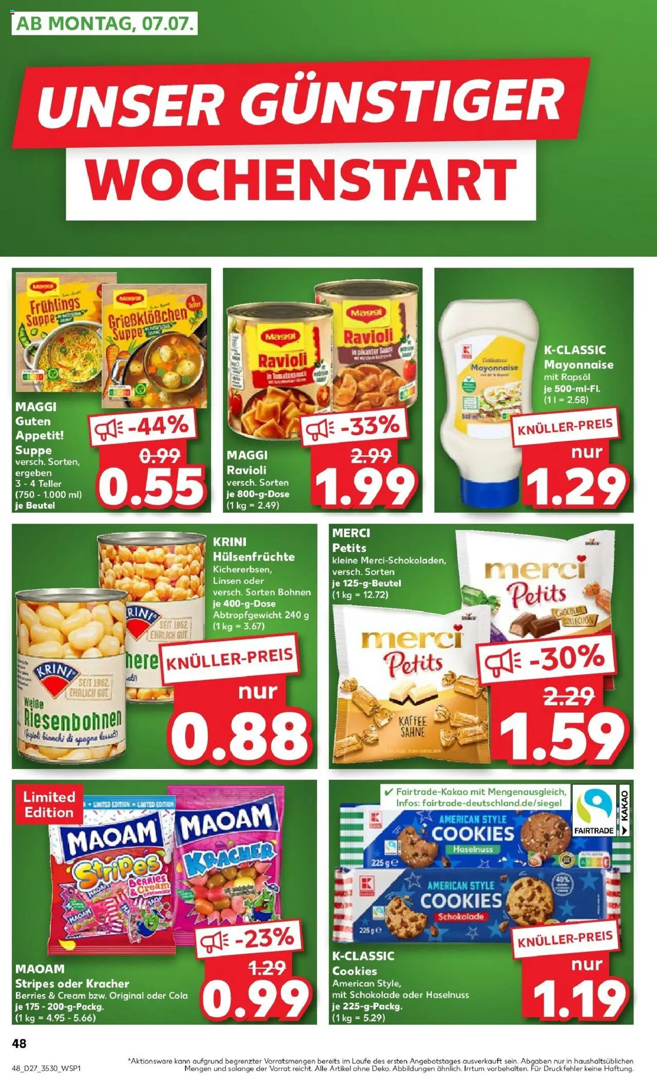 Kaufland prospekt Borna	 - gültig ab dem 03.07.2025 | Seite: 48 | Produkte: Kaffee, Schokolade, Rapsöl, Mayonnaise