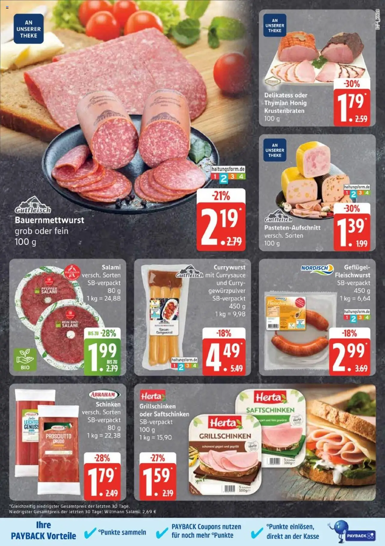 Edeka Prospekt 	 - gültig ab dem 07.07.2025 | Seite: 7 | Produkte: Theke, Krustenbraten, Salami, Schinken