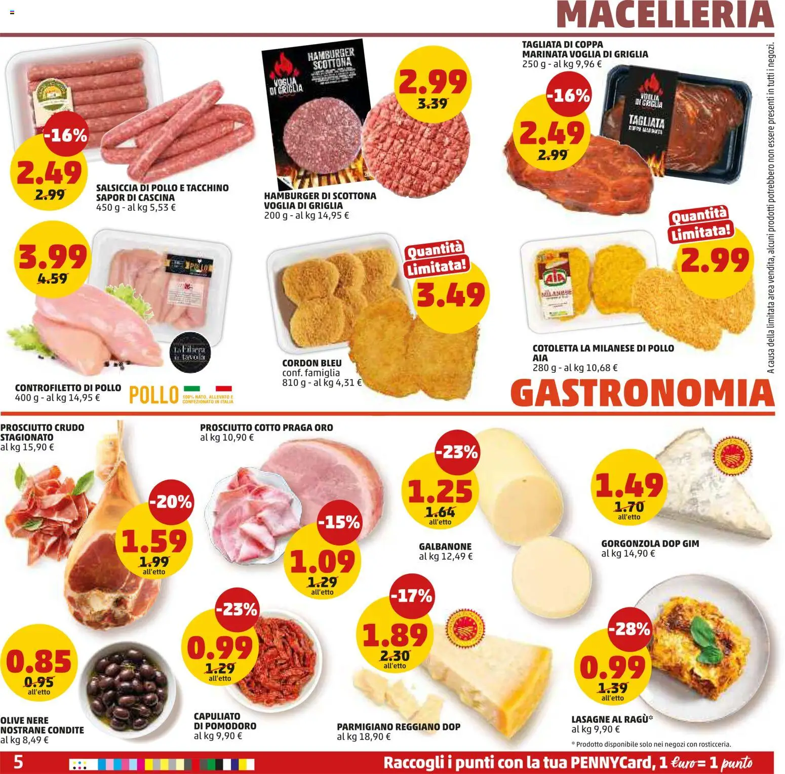 Volantino PENNY del 02.01.2026 | Pagina: 5 | Prodotti: Olive, Prosciutto, Ragú, Parmigiano reggiano