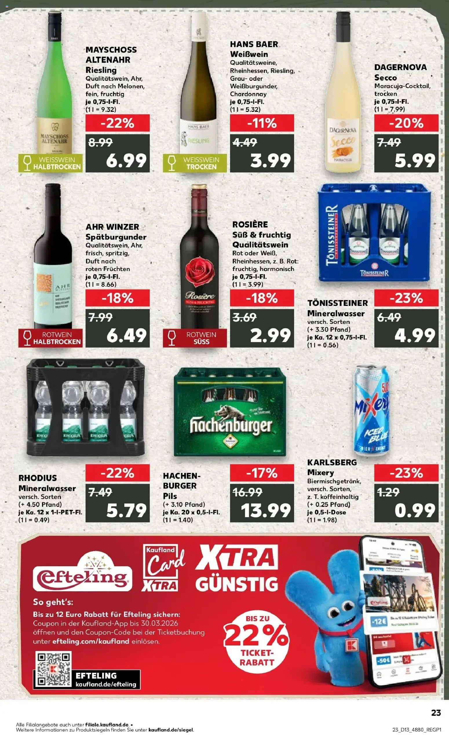 Kaufland Prospekt Andernach	 – gültig ab 26.03.2026 | Seite: 23 | Produkte: Mixer, Burger, Mineralwasser, Mixery