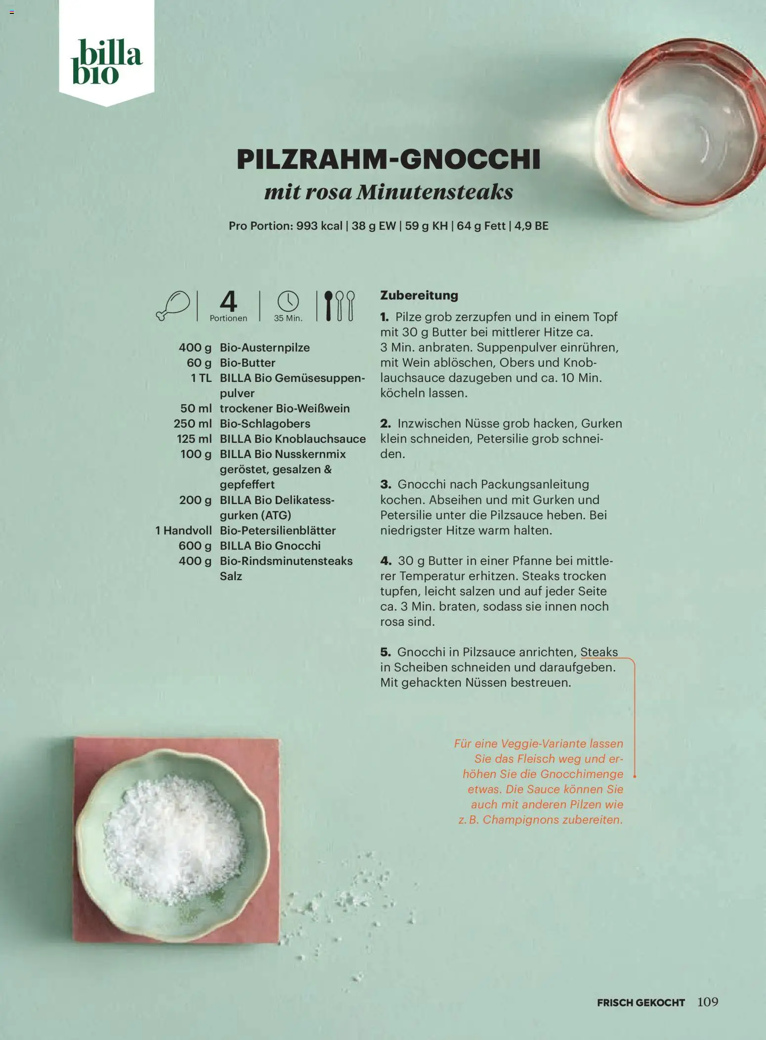 Billa  Frisch Gekocht gültig ab 01.03.2026 | Seite: 107 | Produkte: Gurken, Salz, Butter, Wein