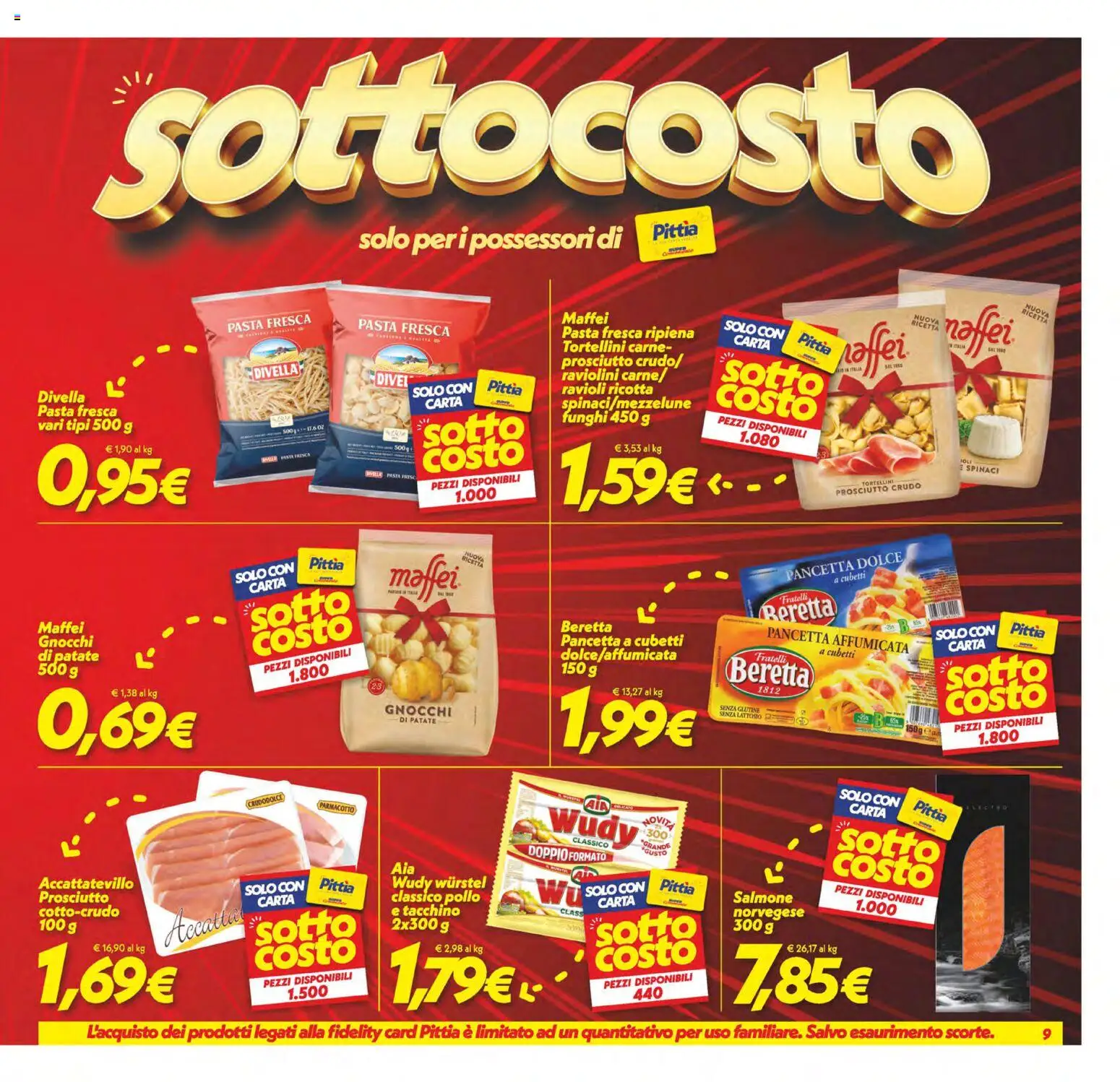 Volantino SuperConveniente del 24.02.2026 | Pagina: 9 | Prodotti: Tacchino, Prosciutto, Wurstel, Ricotta