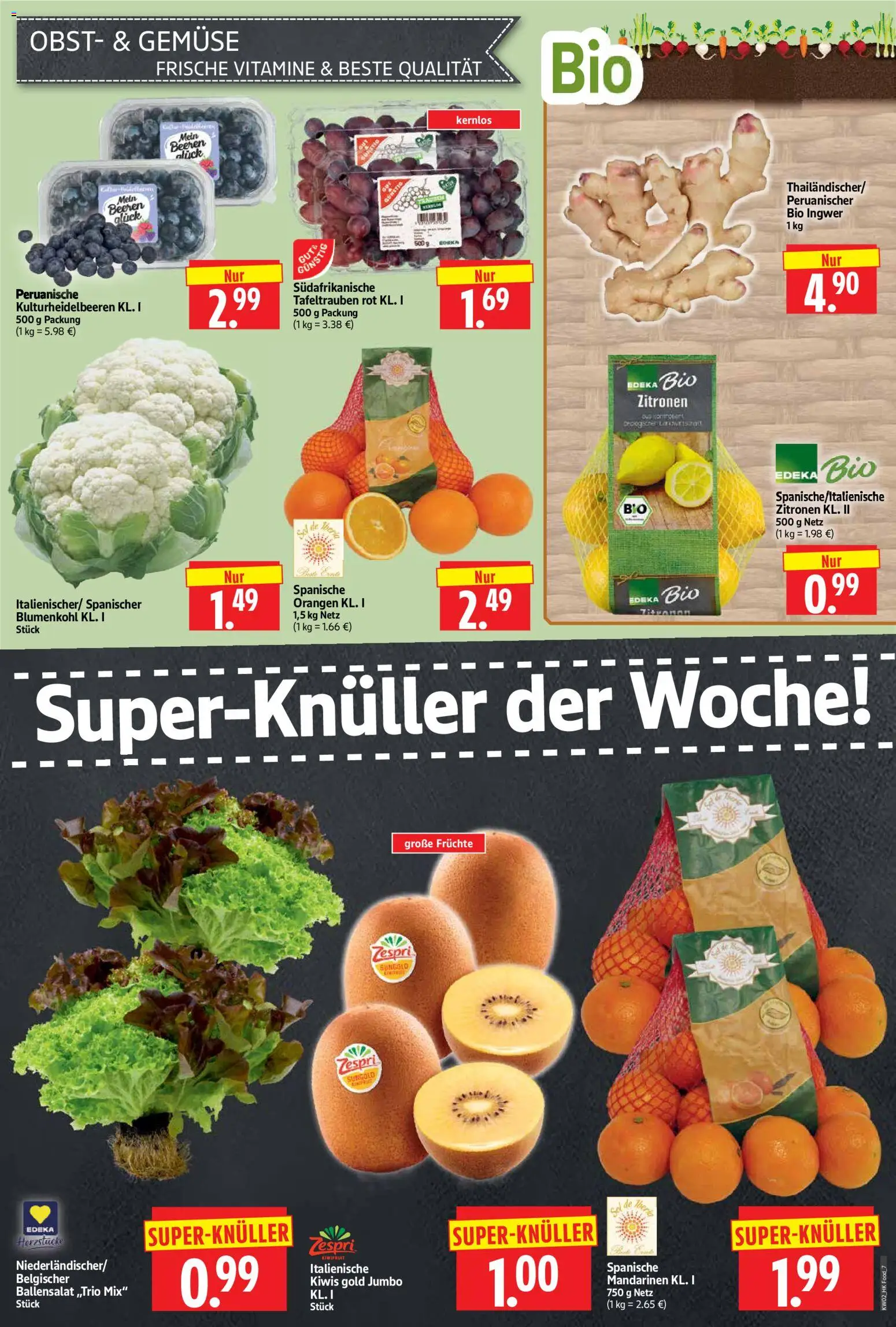 HERKULES Prospekt 	 – gültig ab 05.01.2026 | Seite: 7 | Produkte: Gemüse, Obst, Blumenkohl, Zitronen