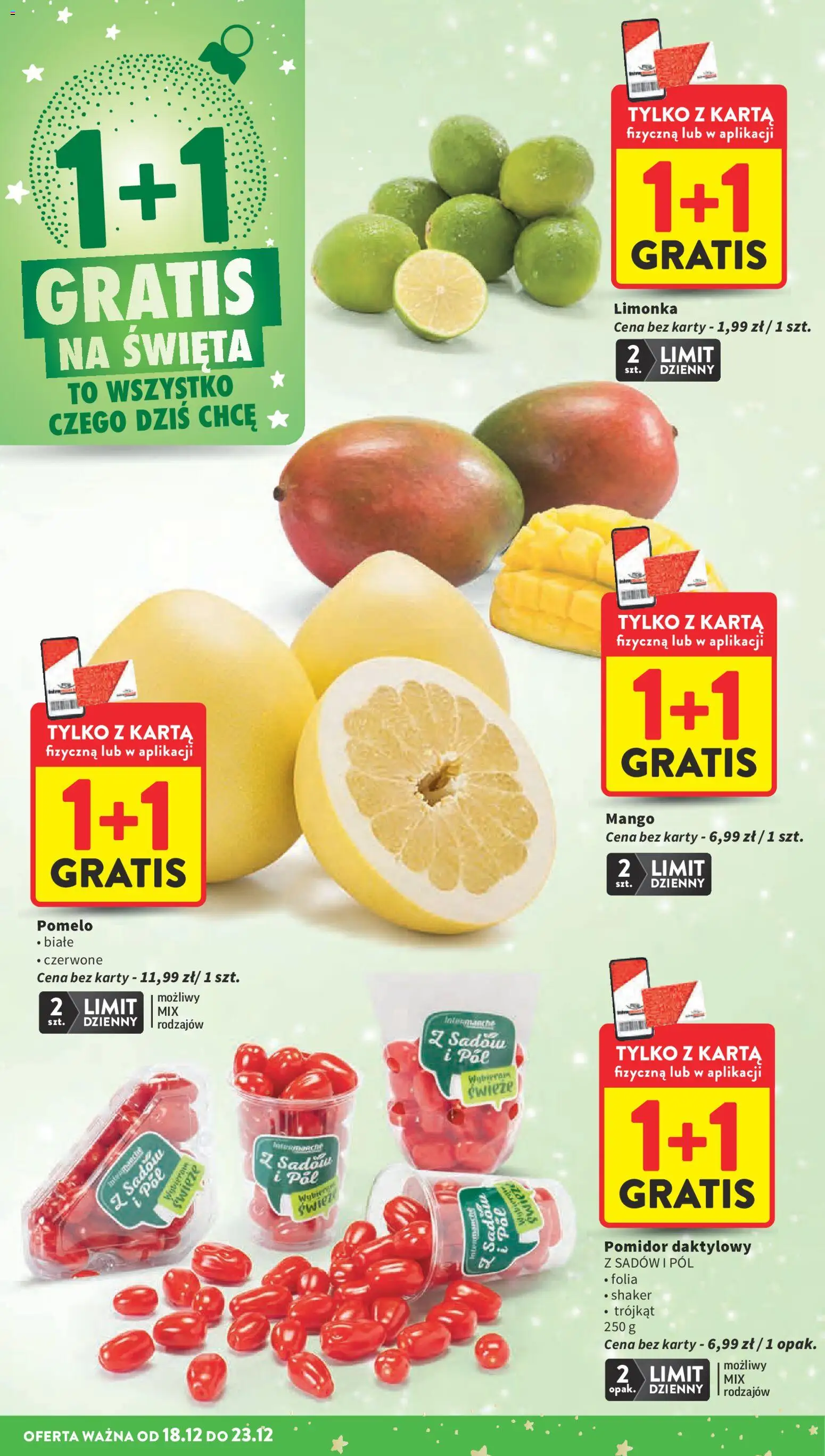 Intermarche Gazetka od 18.12.2025 | Strona: 10 | Produkty: Mango, Karta, Limonka, Pomelo