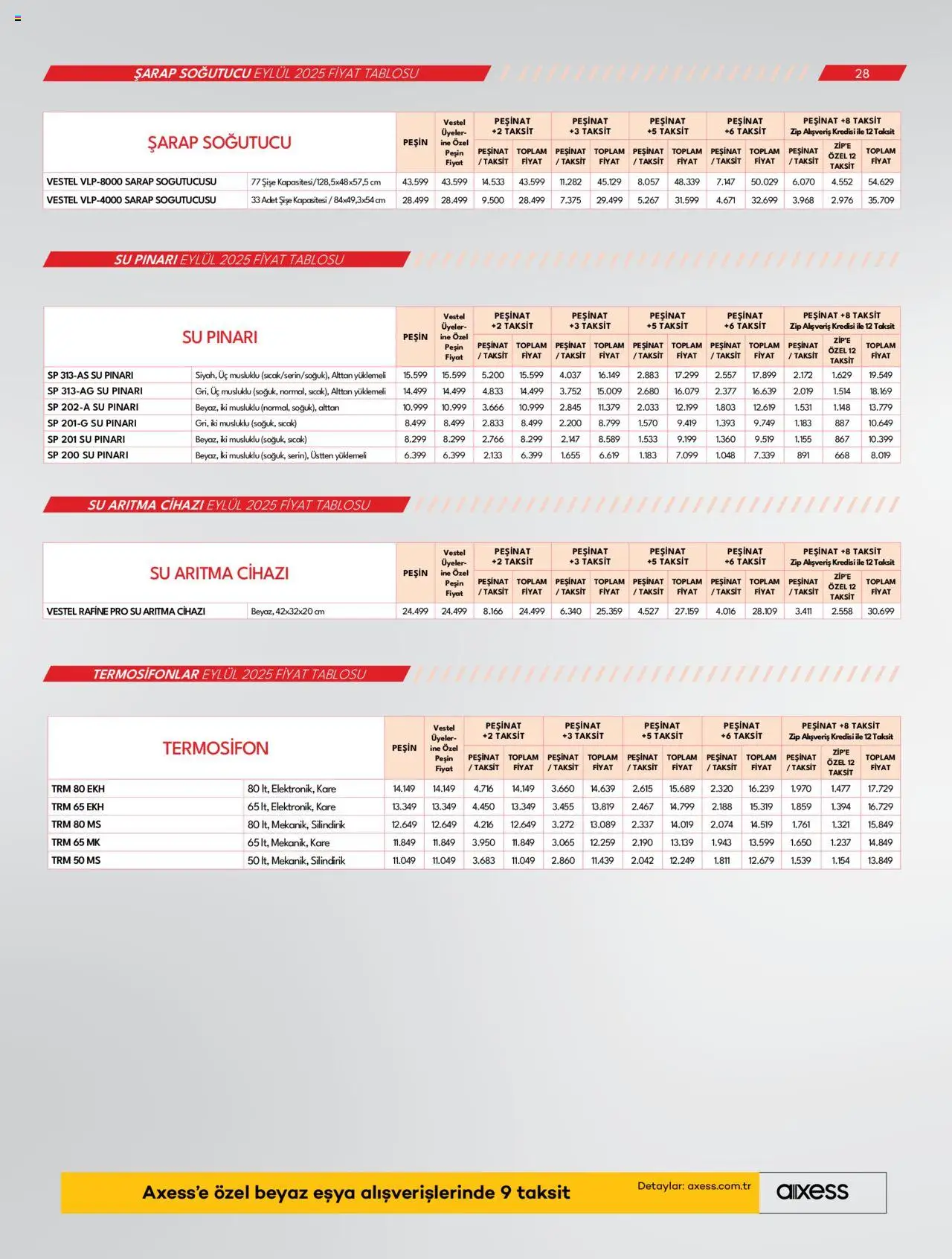 Vestel Katalog - 03.09.2025 tarihinden itibaren geçerlidir | Sayfa: 28 | Ürünler: Şarap, Su