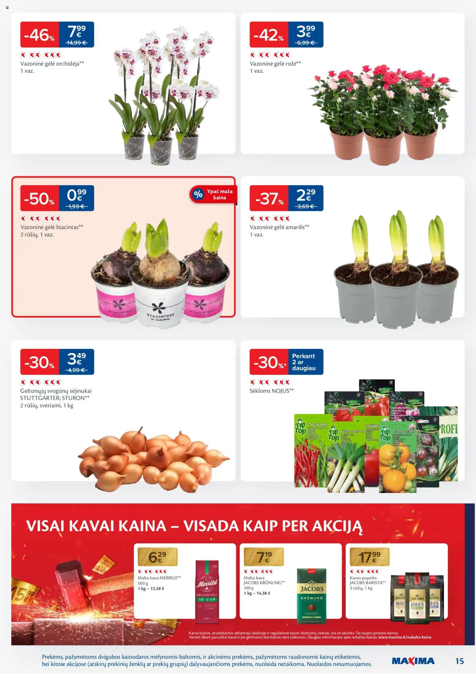 MAXIMA akcijos nuo 27.01.2026 | Puslapis: 15 | Prekių: Pupelės, Kavos pupelės, Kava
