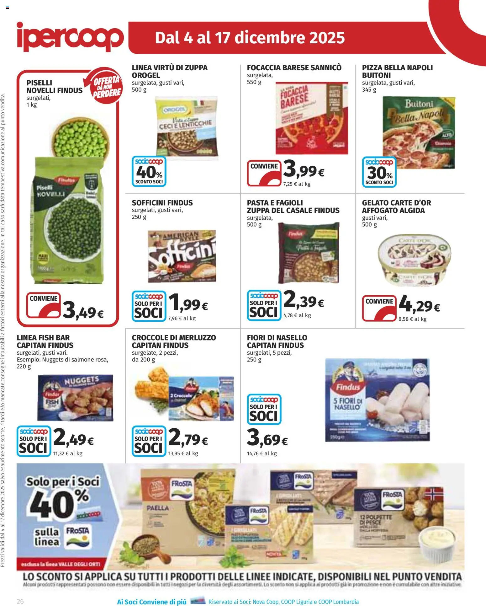 Volantino Ipercoop del 04.12.2025 | Pagina: 26 | Prodotti: Ceci, Piselli, Nasello, Paella