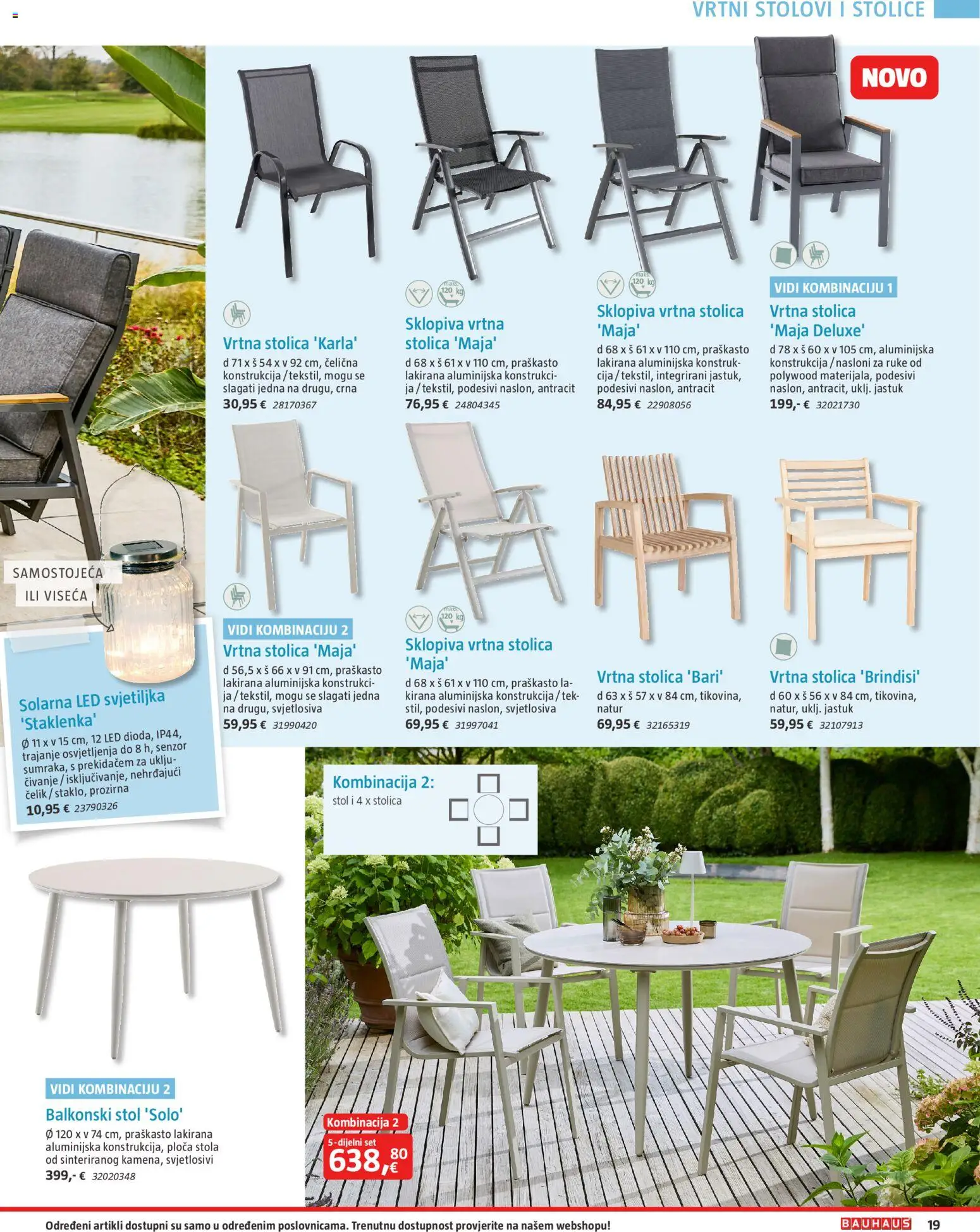 Bauhaus katalog | vrijedi od 23.03.2026 | Stranica: 19 | Proizvodi: Jastuk, Stol, Stolica, Svjetiljka